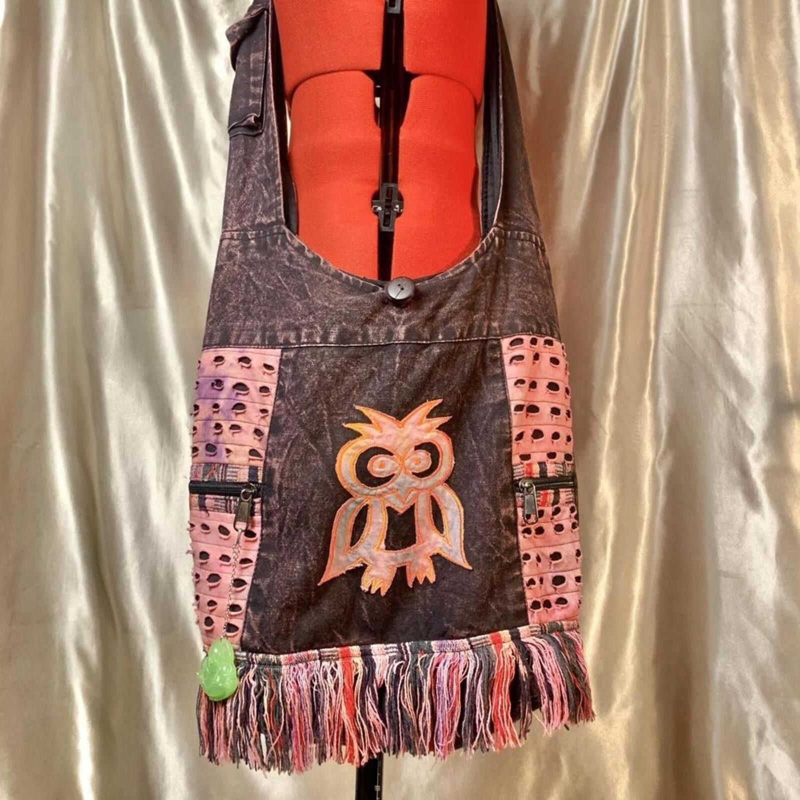 Other Hippie boho witchy patchwork crossbody bag with fringe Size ONE SIZE - 1 Thumbnail