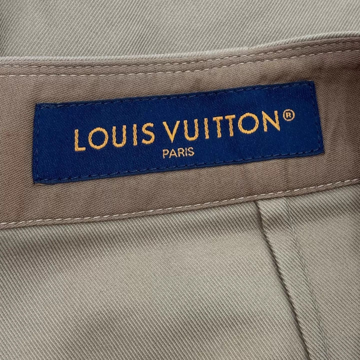 Louis Vuitton LV diamante logo cotton straight-leg men's khaki shorts Size US 38 / EU 54 - 3 Thumbnail