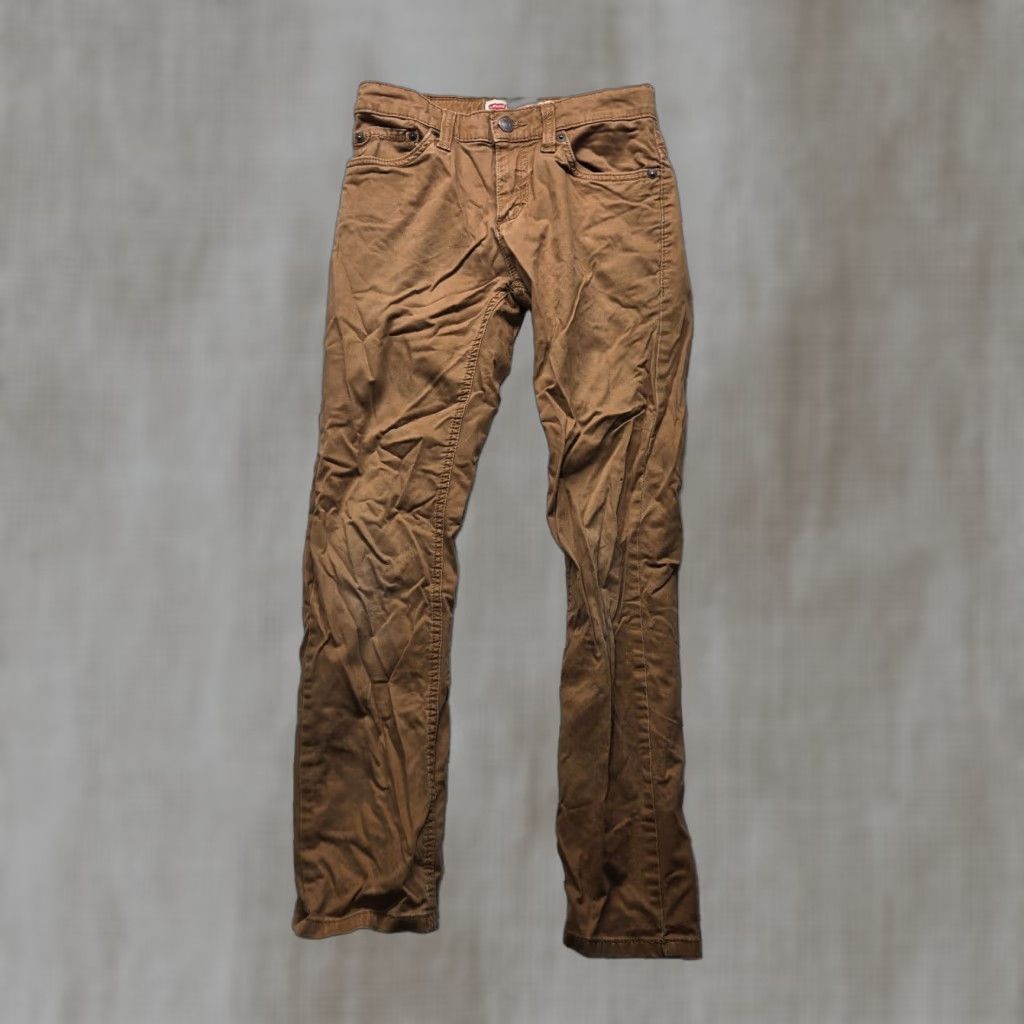 Levi's Levi's Chino Pants Solid Brown Regular Adult Women's 12 26W 26L Brown Chino Pants 502 Womens Size 34" / US 12 / IT 48 - 1 Thumbnail