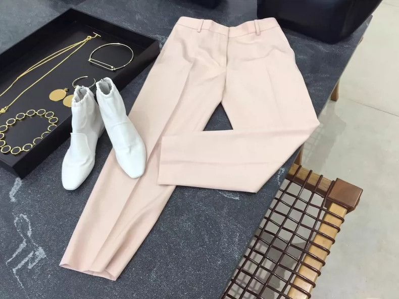 Jil Sander Jil Sander Light Pink Lightweight Wool Trouser Size 42" / US 20 - 2 Thumbnail