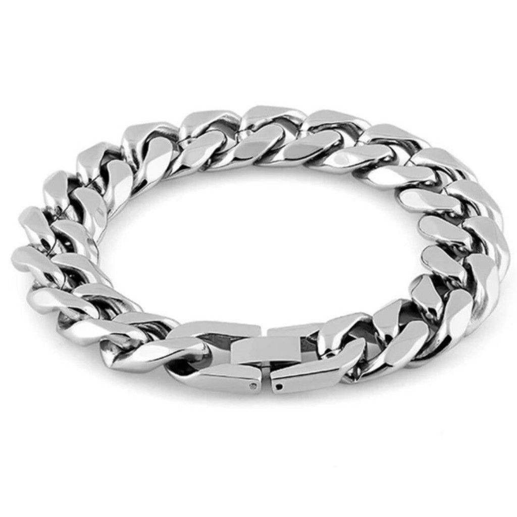 Other New Stainless Steel Flat Curb Link Bracelet Size ONE SIZE - 2 Thumbnail