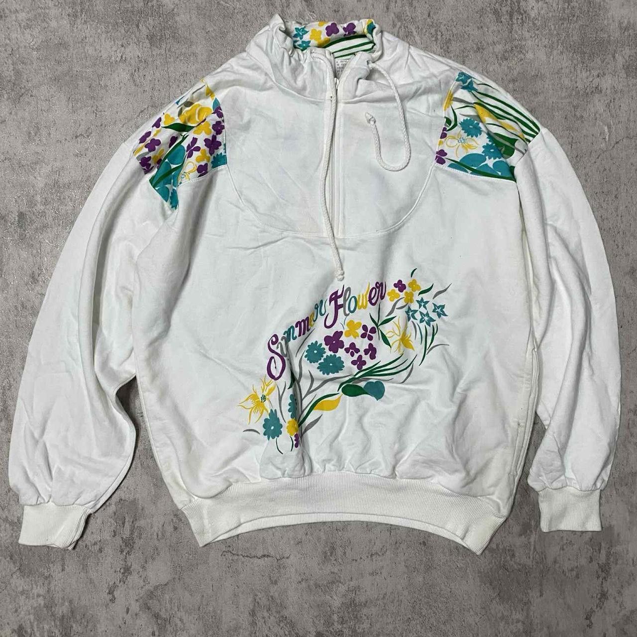 Other White floral embroidered quarter zip jacket jacket Size US M / EU 48-50 / 2 - 1 Thumbnail