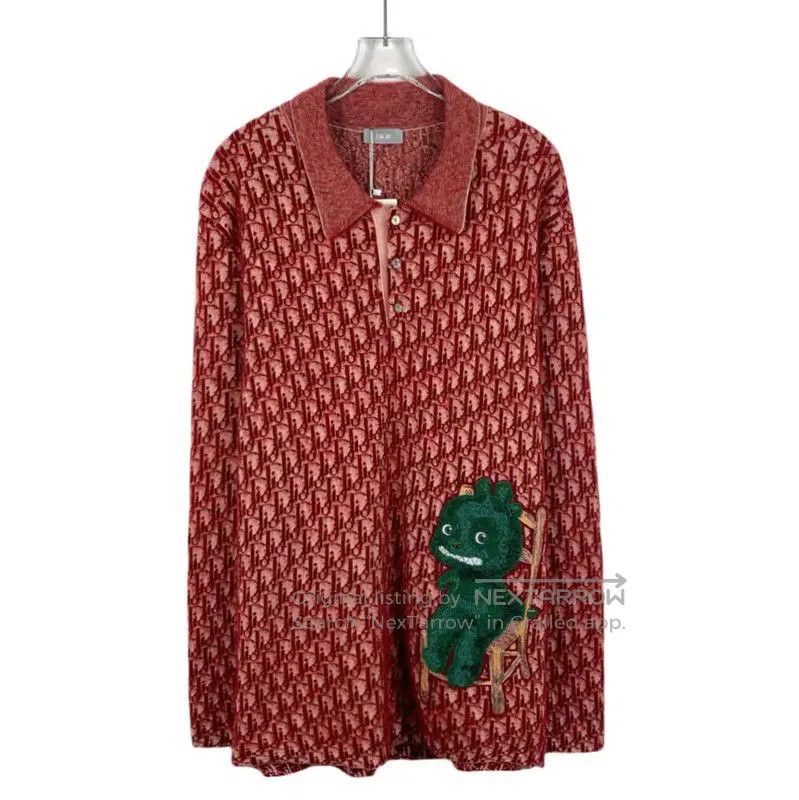 Dior Dior Red Long Sleeve Pullover Sweater for Men . Size US L / EU 52-54 / 3 - 1 Thumbnail