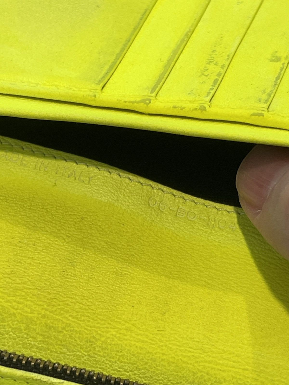 Dior × Kris Van Assche Dior Homme long wallet black/lime by KVA Size ONE SIZE - 5 Thumbnail