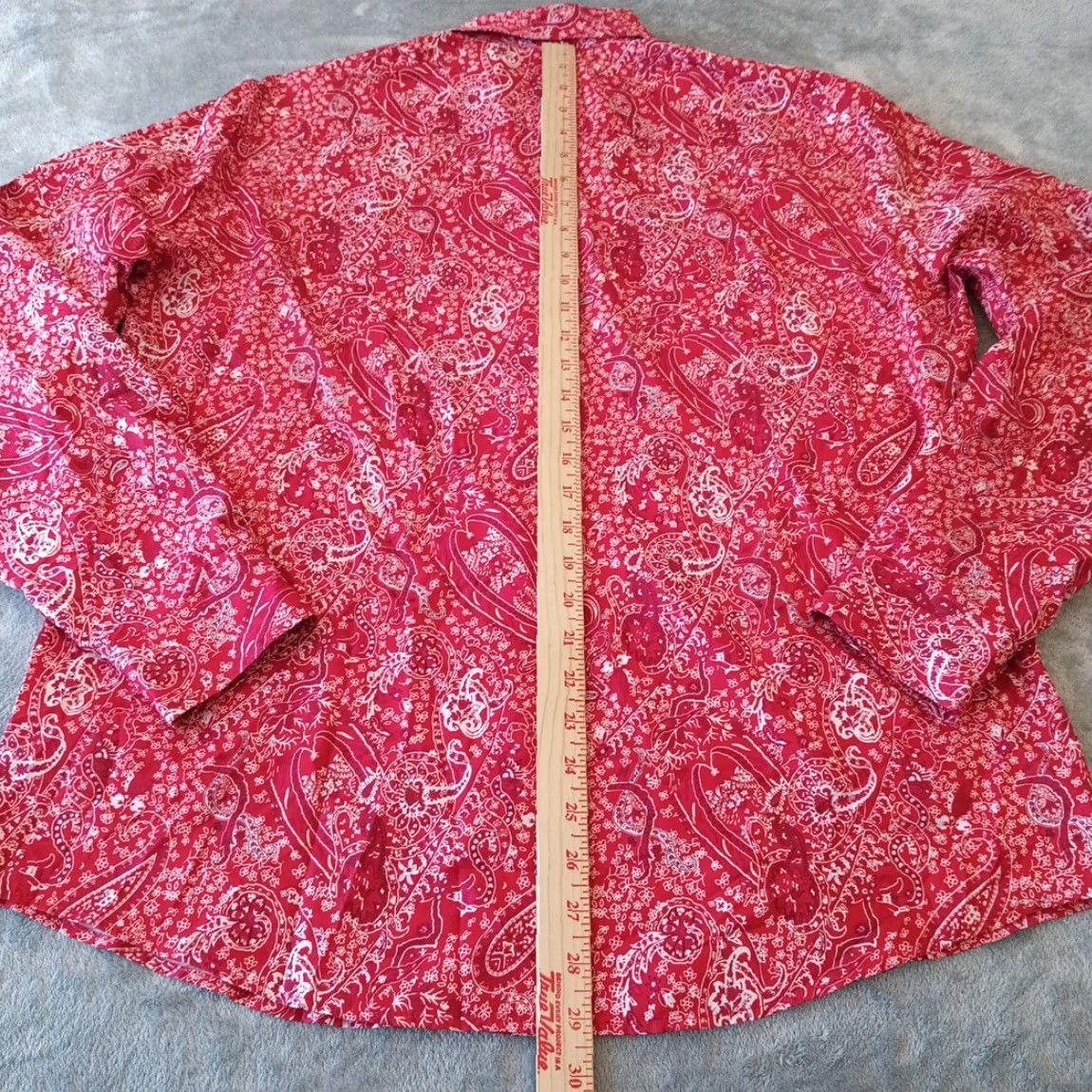 Vintage Coofandy Shirt Mens Large Red Paisley Long Sleeve Button-Up Polyester Size US L / EU 52-54 / 3 - 6 Thumbnail