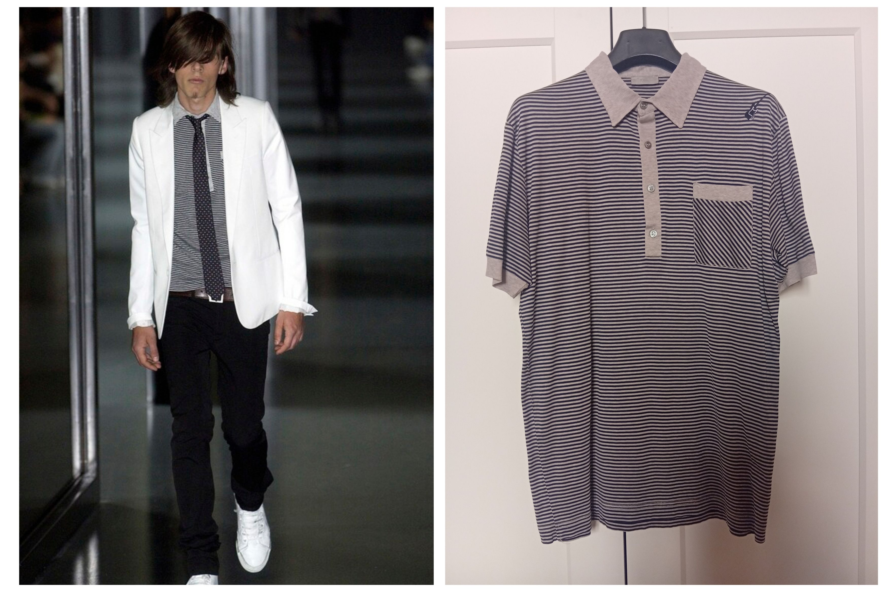 Dior × Hedi Slimane SS06 Dior Homme Union Jack Flag Striped Polo