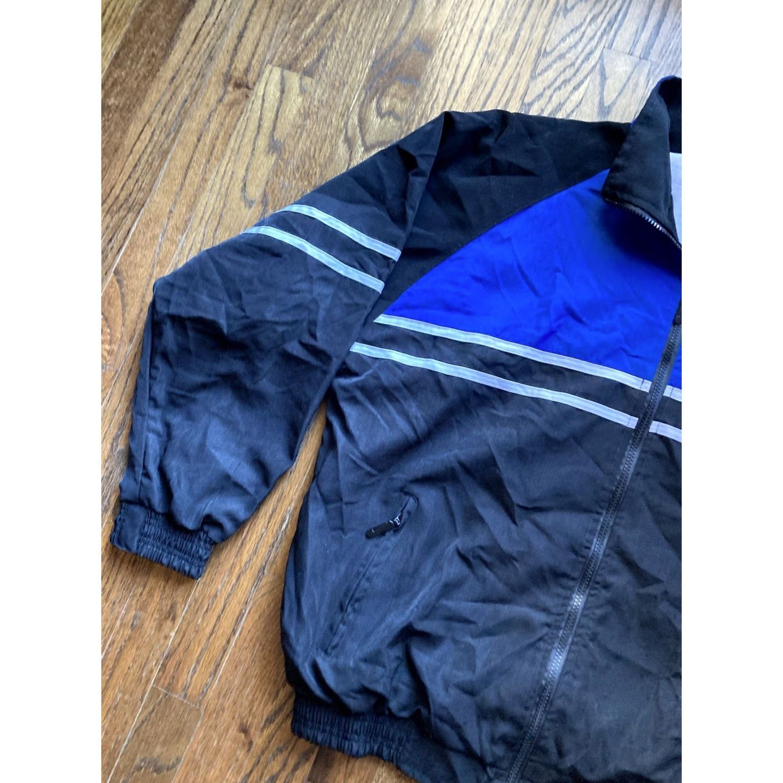 Nike VINTAGE Nike Jacket Mens M 90s Windbreaker Size Swoosh Full Zip Lined Black Blue Size US M / EU 48-50 / 2 - 3 Thumbnail
