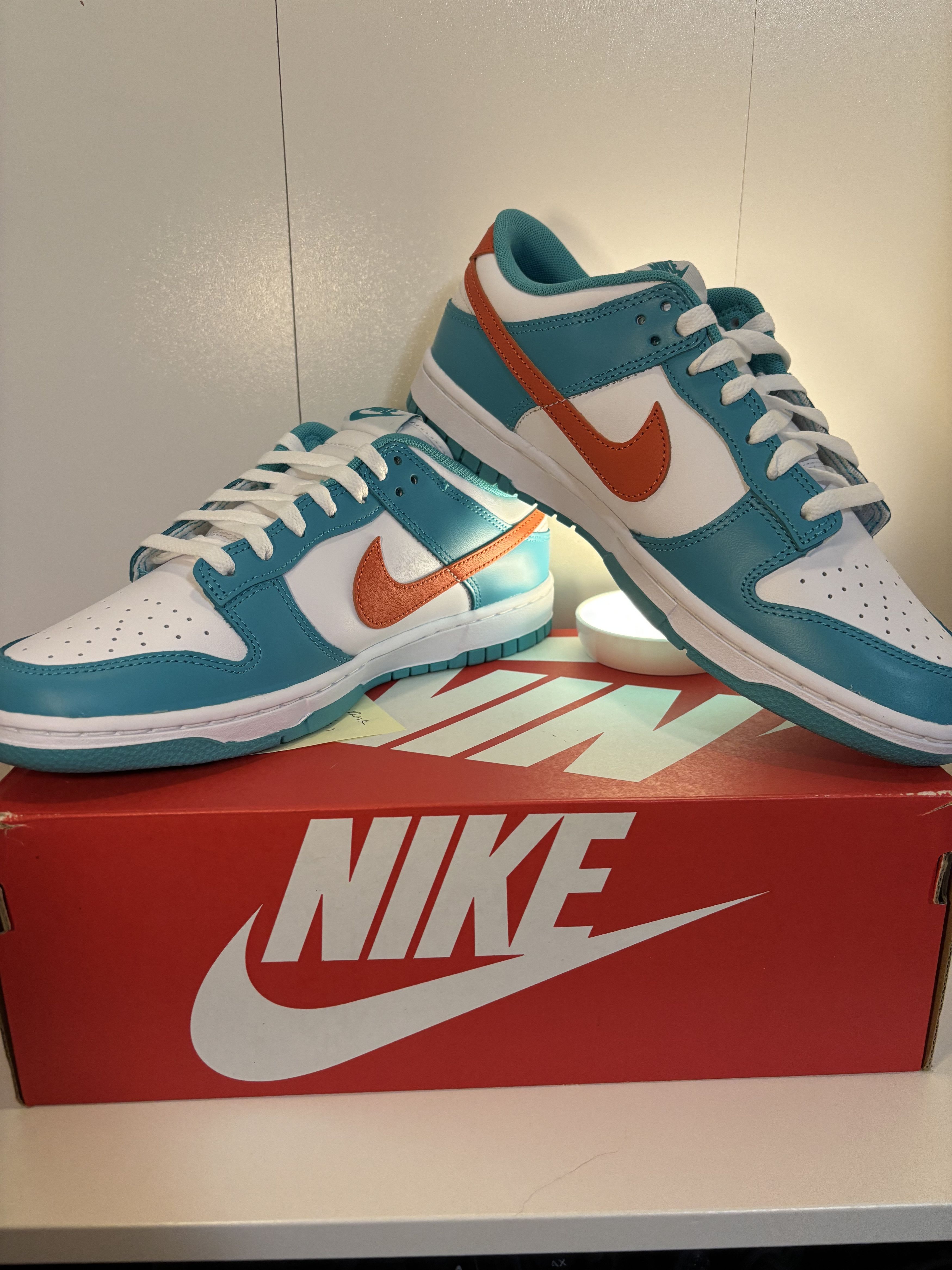 Nike Nike Low Dunk Miami Dolphins Size US 9.5 / EU 42-43 - 1 Thumbnail