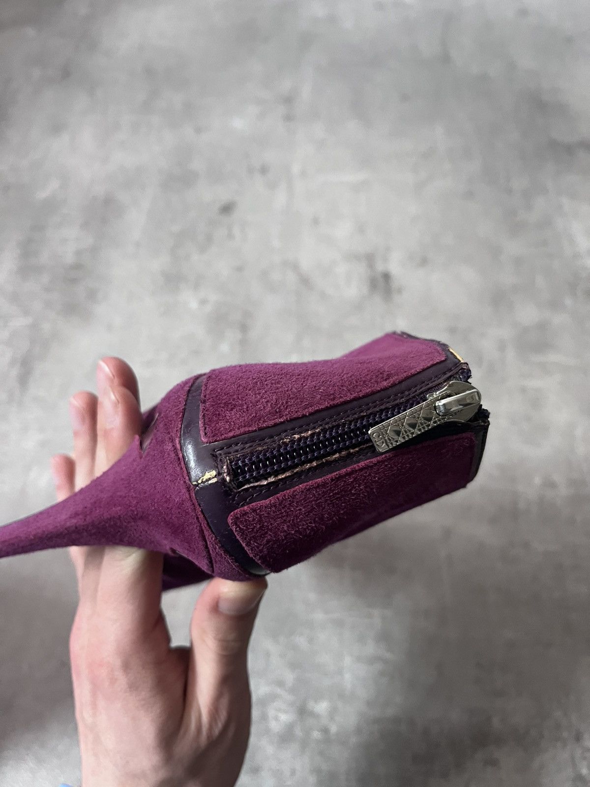 Dior Christian Dior ankle heels purple leather suede Size US 9.5 / IT 39.5 - 15 Thumbnail