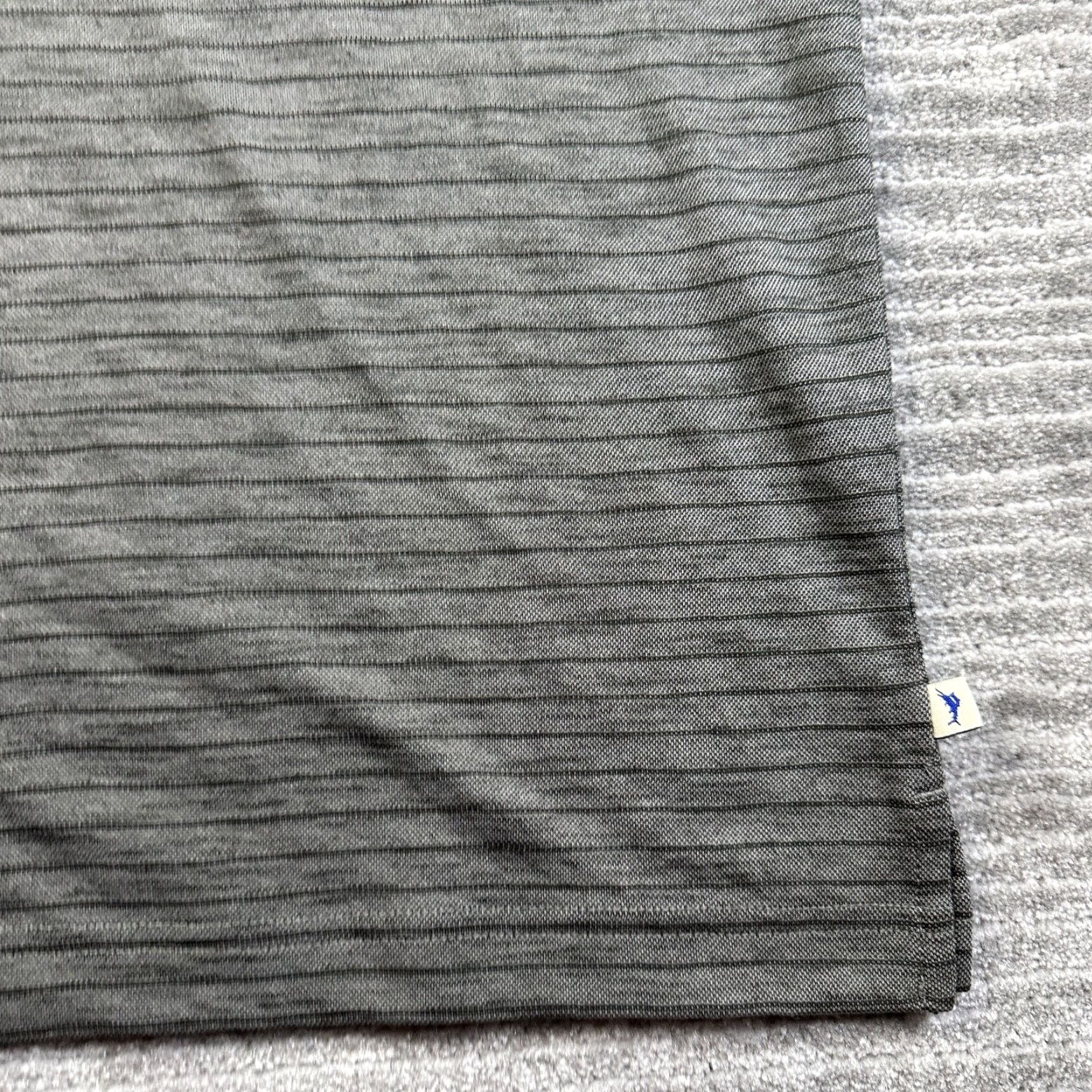 Tommy Bahama Tommy Bahama Polo Shirt Medium Gray Striped Casual Marlin Mens Size US M / EU 48-50 / 2 - 5 Thumbnail