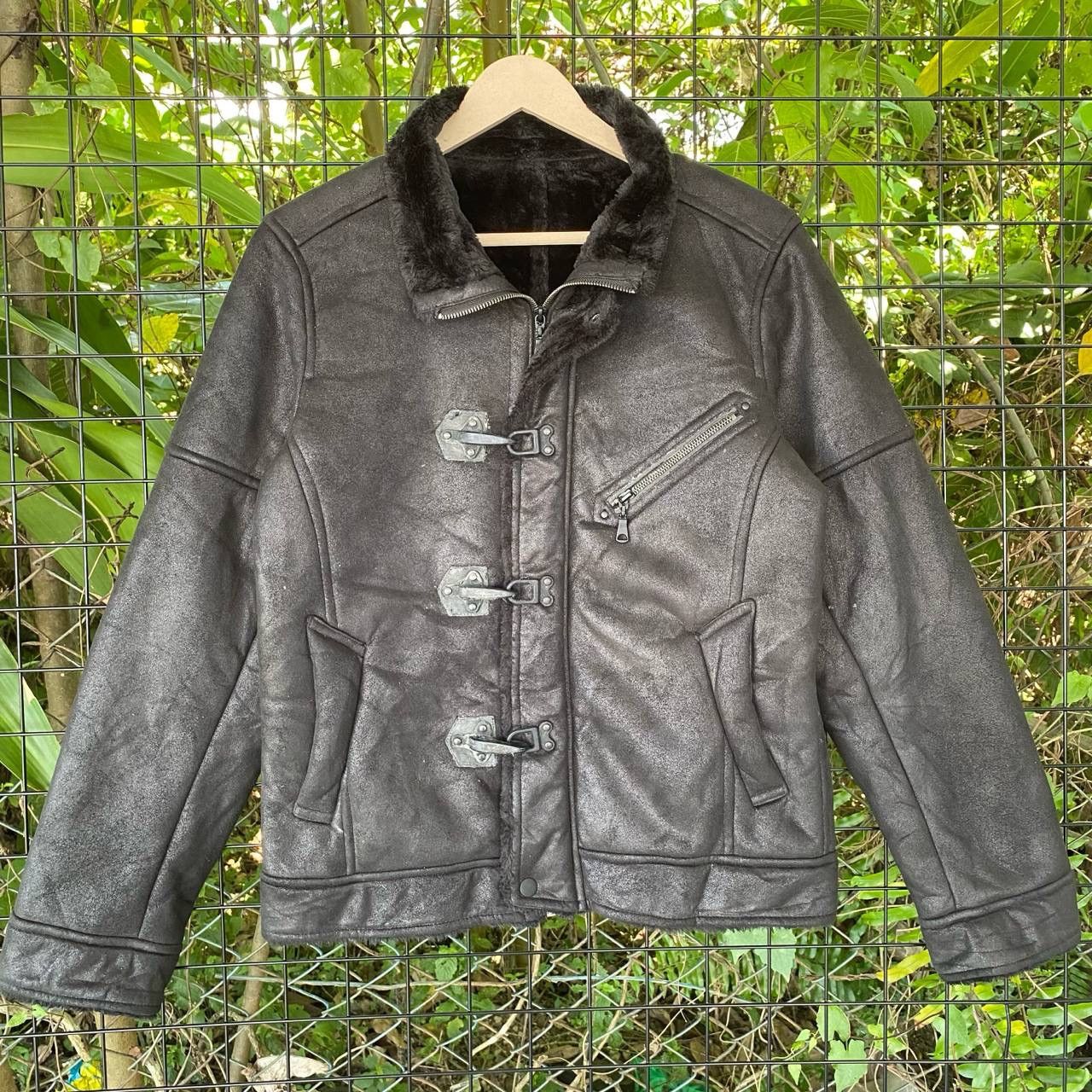 Japanese Brand × Seditionaries × semanticdesign Vtg DematicDesign Fluffy Black Moto Jacket Size US S / EU 44-46 / 1 - 2 Thumbnail