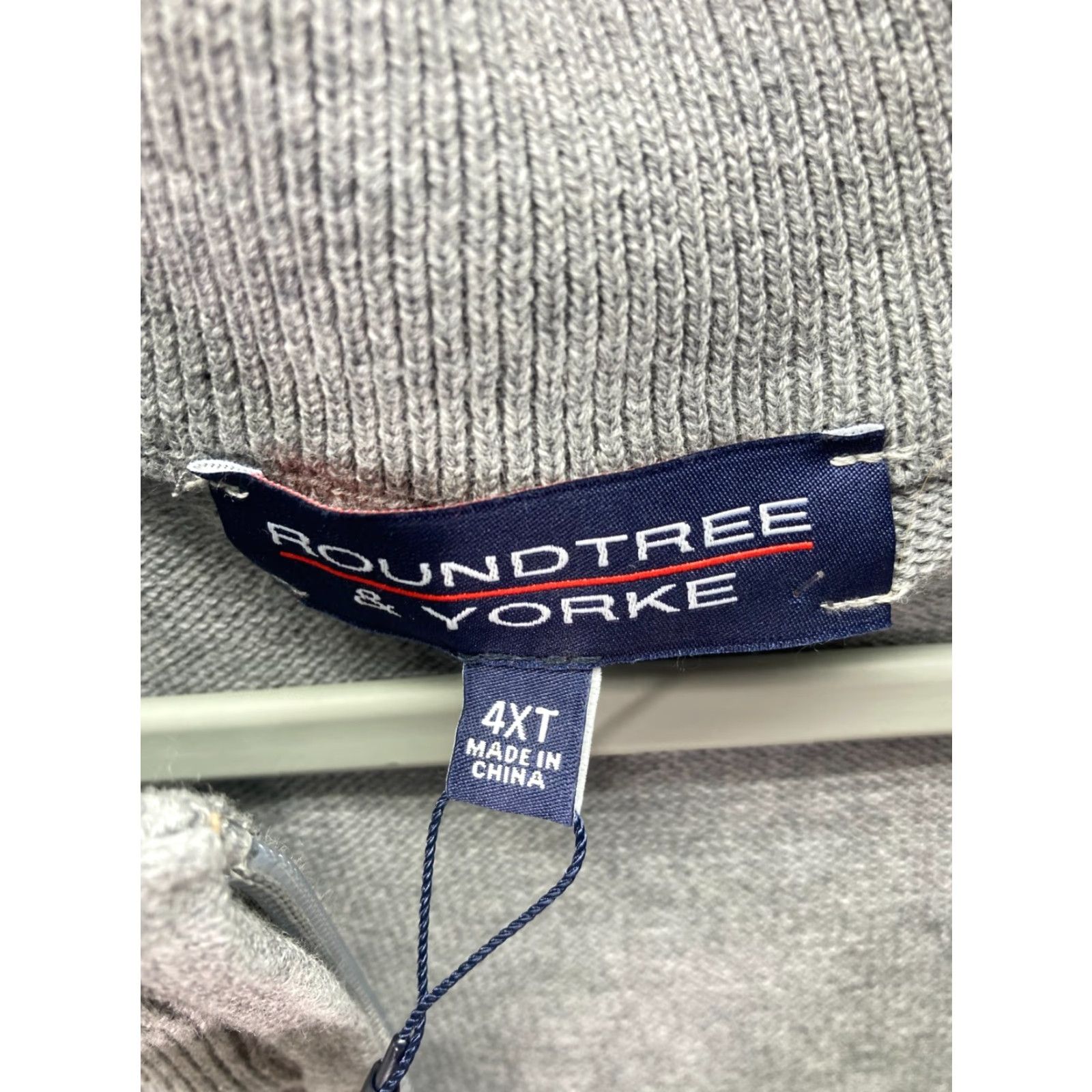 Roundtree & Yorke Roundtree & Yorke Sweater Mens 4XL Gray Pullover 1/4 Zip Tight Knit Classic NWT Size US XXL / EU 58 / 5 - 7 Thumbnail