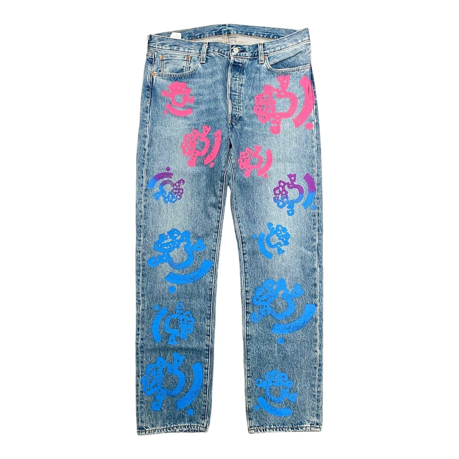 DENIM TEARS x Bstroy Cotton Wreath Jeans Light Wash Indigo Size US 34 / EU 50 - 1 Thumbnail