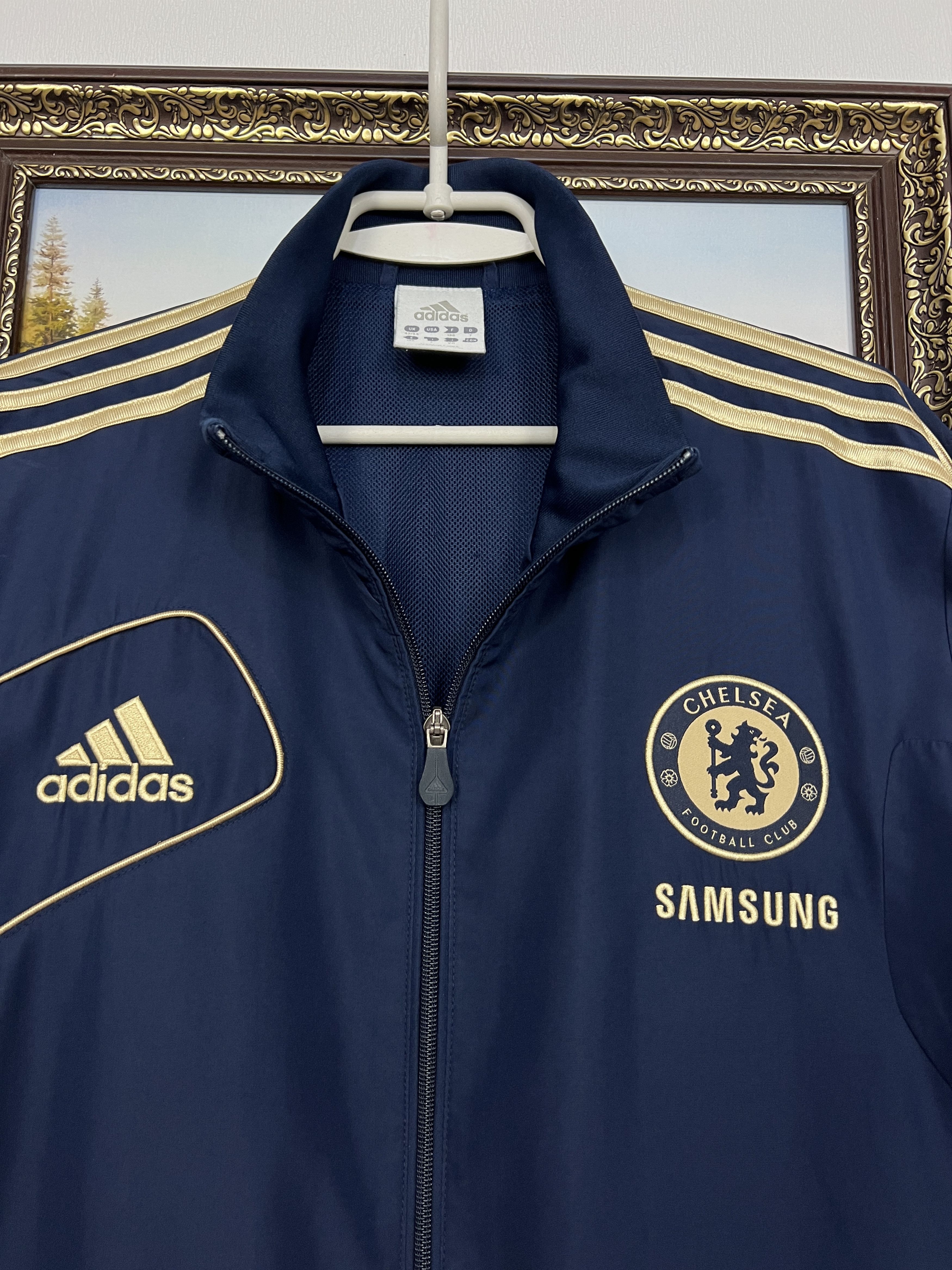 Adidas Vintage Adidas Chelsea Football Jacket Soccer Track Top Zip Size US L / EU 52-54 / 3 - 3 Thumbnail