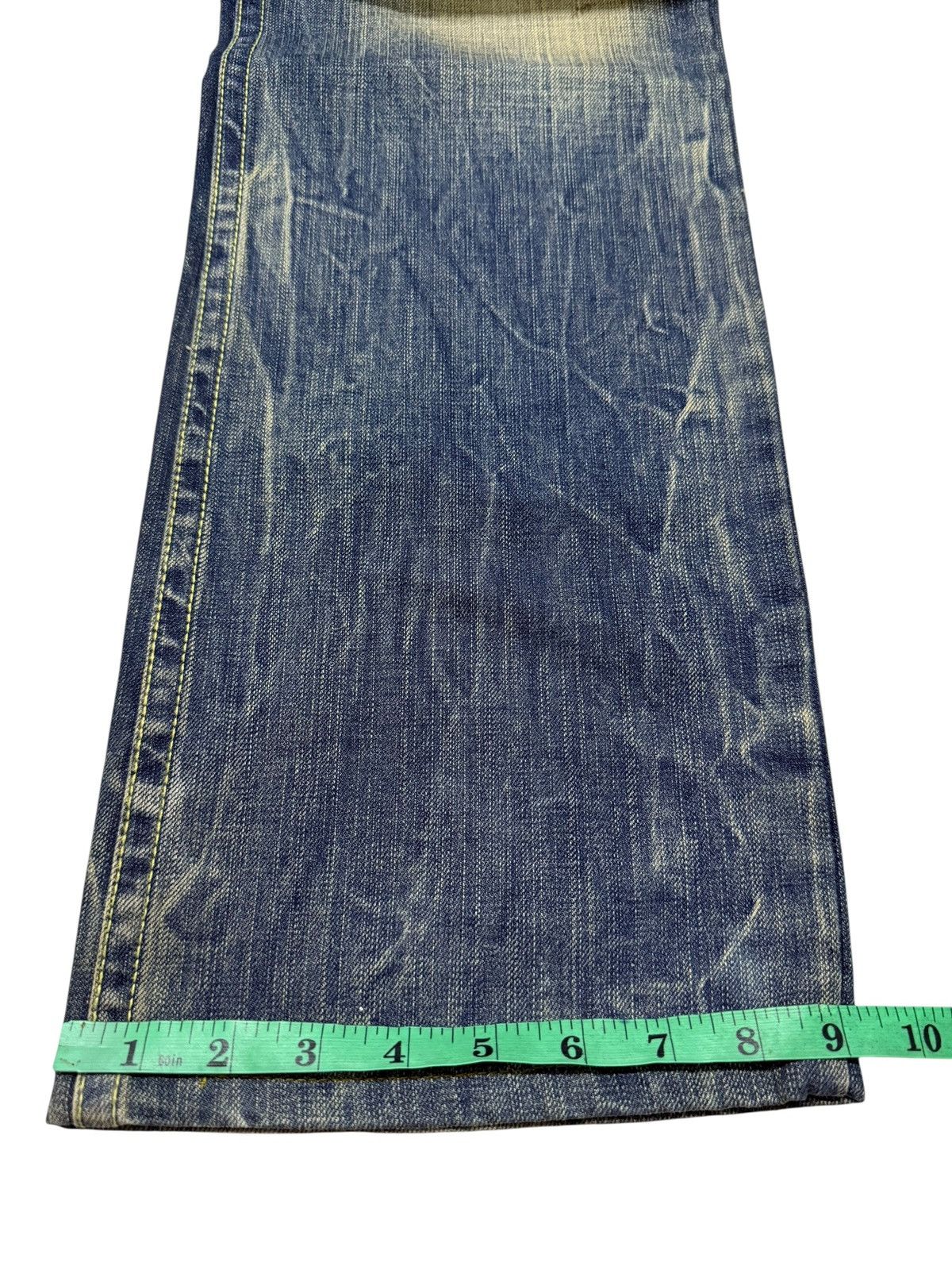 Le Grande Bleu (L.G.B.) Flared Jeans Red Pepper Faded Stretch Low Rise Boot Cut Size US 31 - 13 Thumbnail