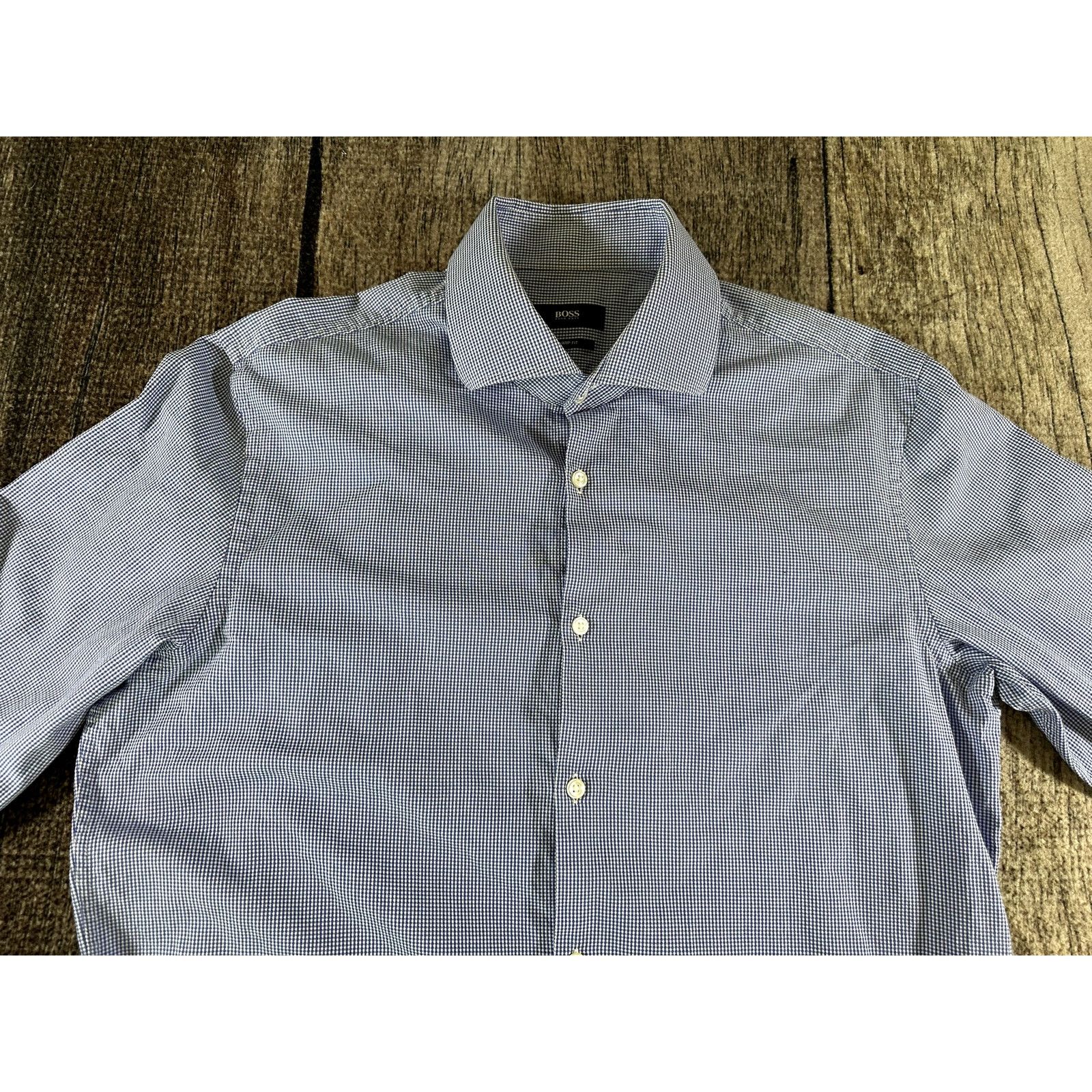 Hugo Boss HUGO BOSS Mens Button-Up Long Sleeve Shirt 16.5 - 34/35 Size US L / EU 52-54 / 3 - 2 Thumbnail