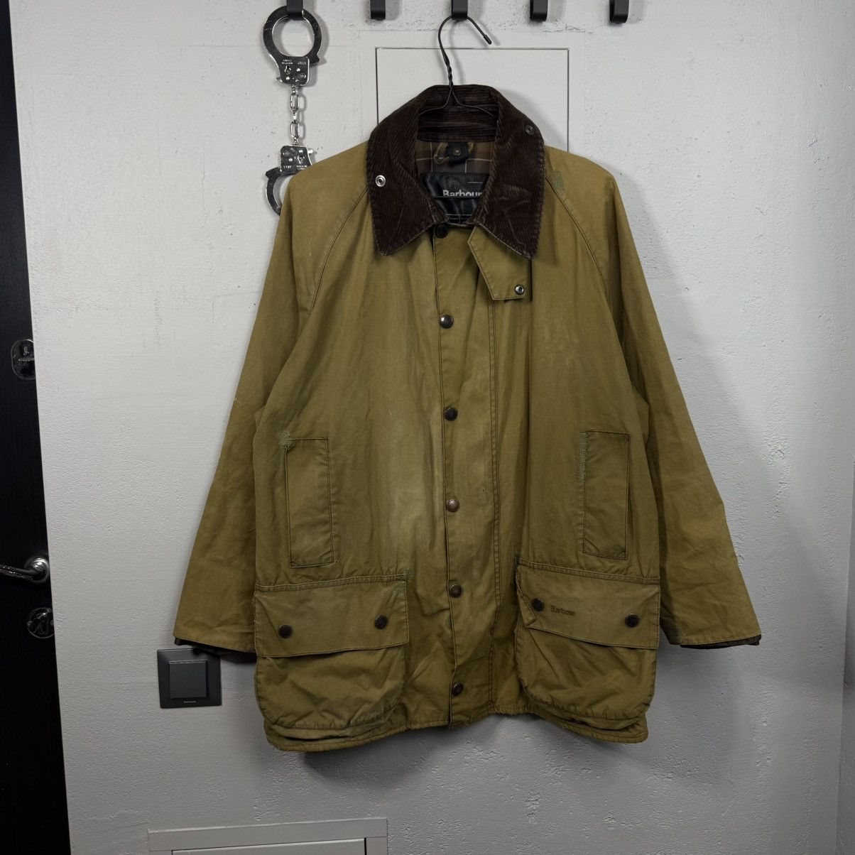 Barbour Vintage Barbour Waxed Trench Coat Jacket Size US L / EU 52-54 / 3 - 2 Thumbnail