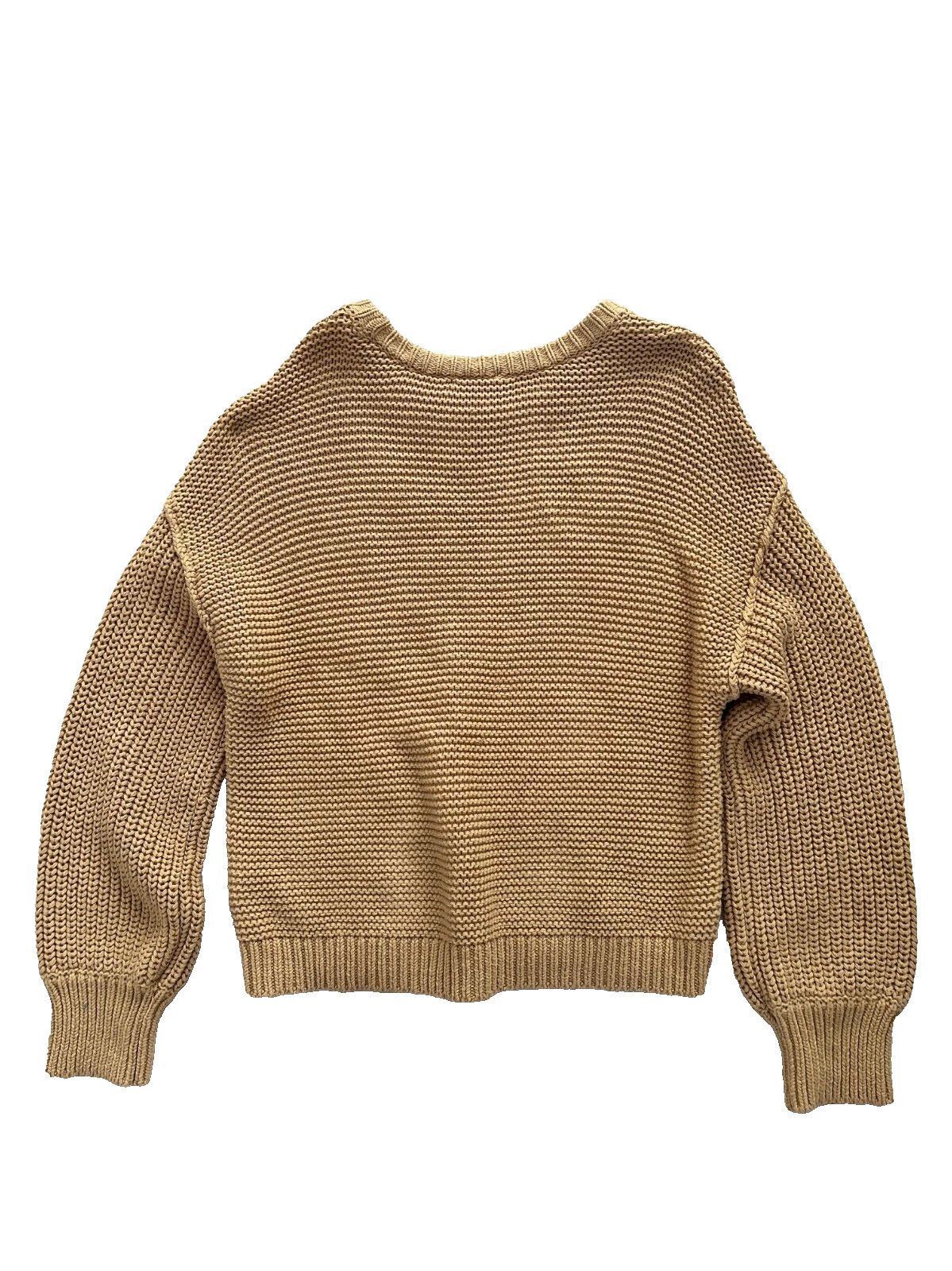 Free People Free People Dream Cable Crew Sweater in Camel Tan ( L ) Size L / US 10 / IT 46 - 4 Thumbnail