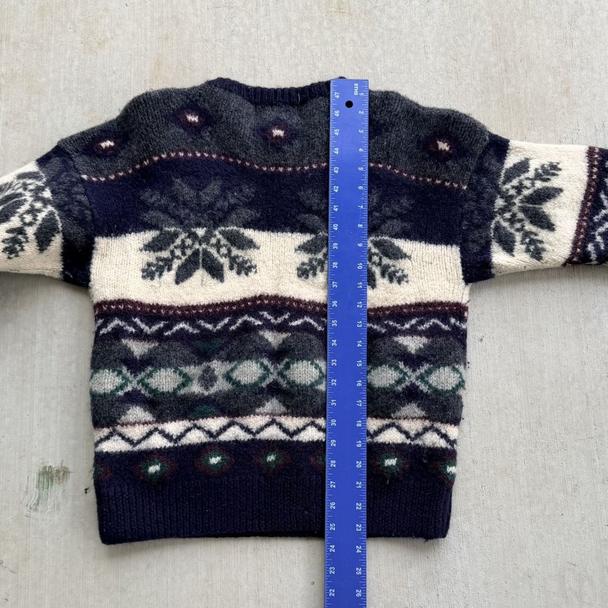 Vintage Vintage Adirondack Sweater Fair Isle 100% Wool Women’s Large Size L / US 10 / IT 46 - 6 Thumbnail