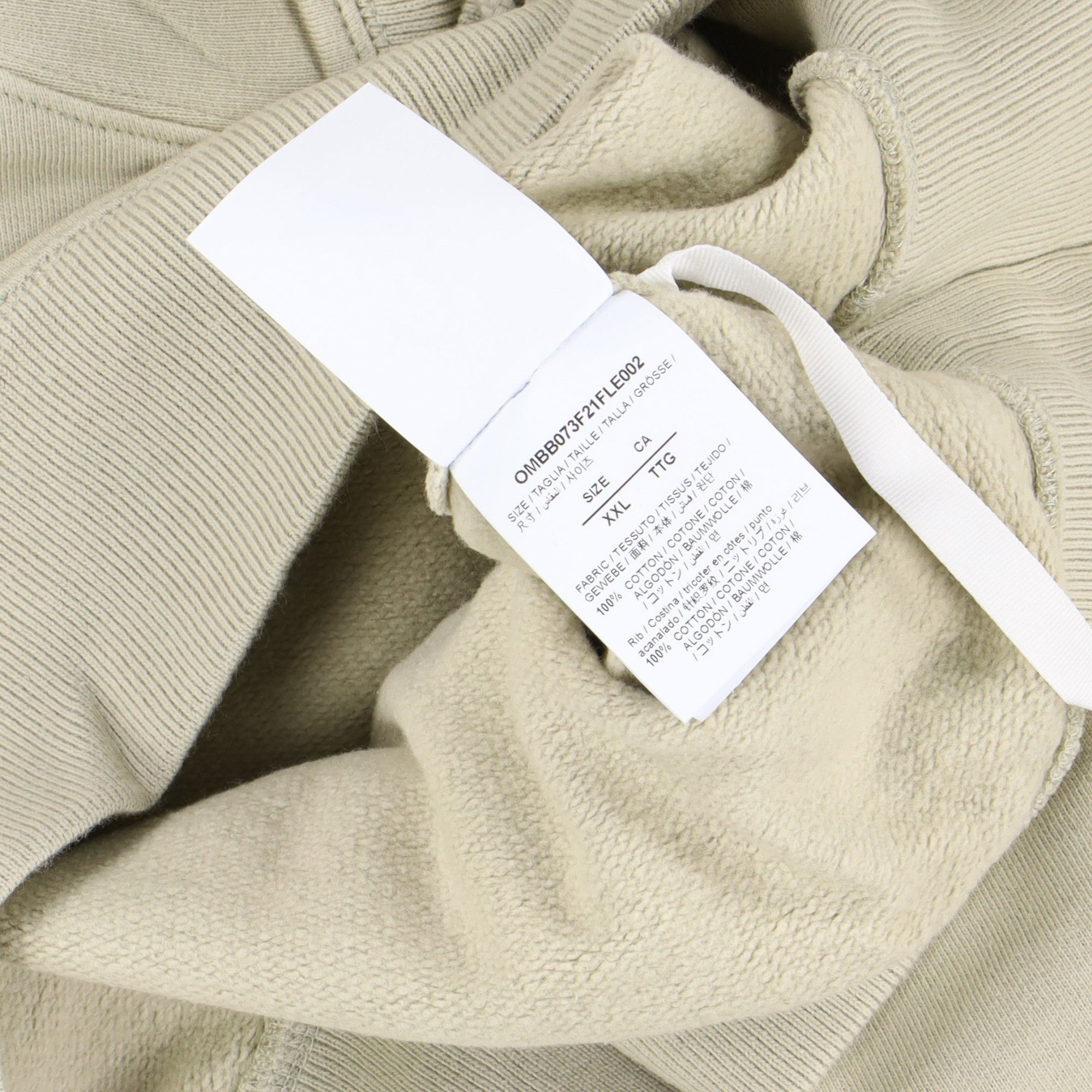 Off-White Beige Caravaggio Hand Logo Hoodie Size US XXL / EU 58 / 5 - 5 Thumbnail