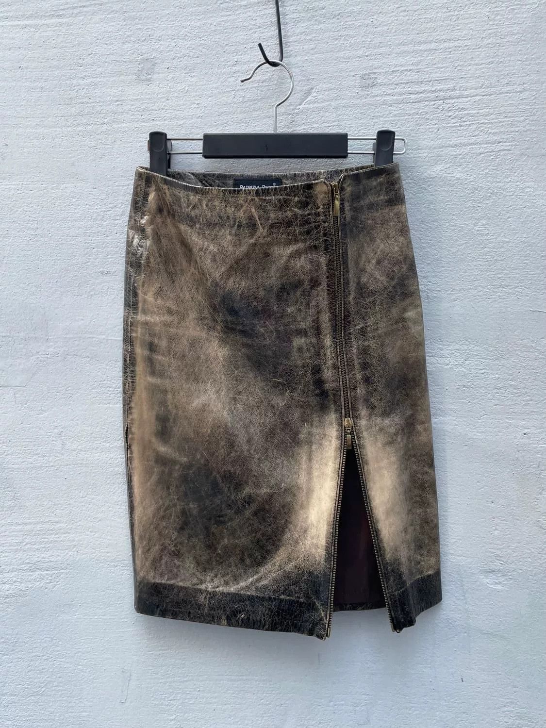 Vintage Vintage Maillard Retro Leather Skirt Size 35" - 1 Thumbnail