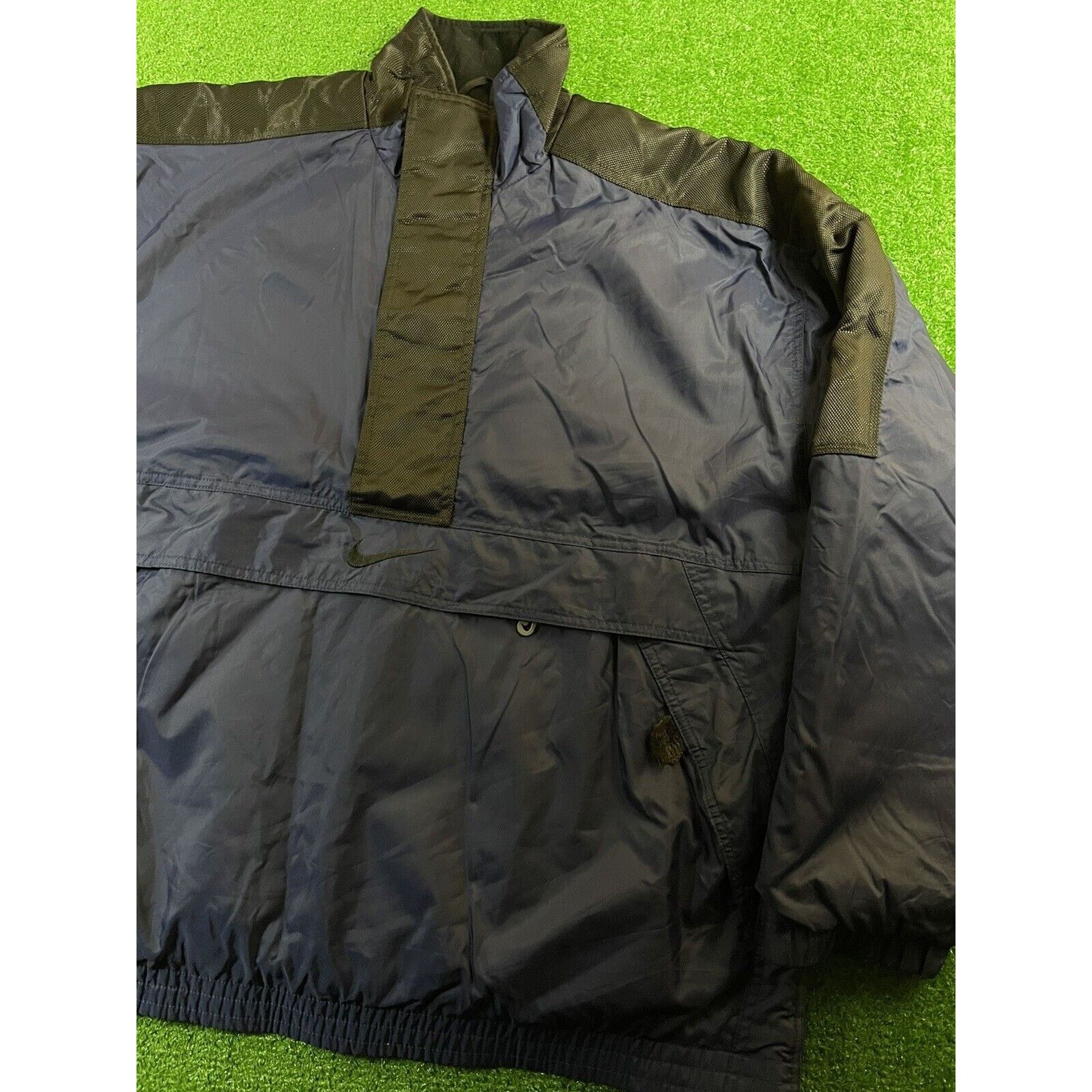 Nike Vintage 90s Nike Big Swoosh Check Large Heavy Anorak Jacket Size US L / EU 52-54 / 3 - 1 Thumbnail