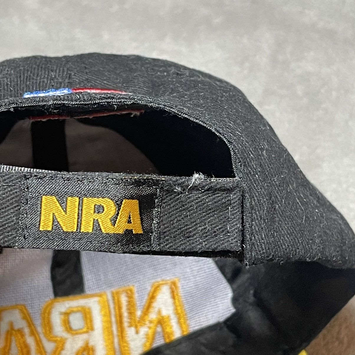 Other NRA Baseball Cap Hat Black Yellow Gold Embroidered USA Flag Size ONE SIZE - 8 Thumbnail
