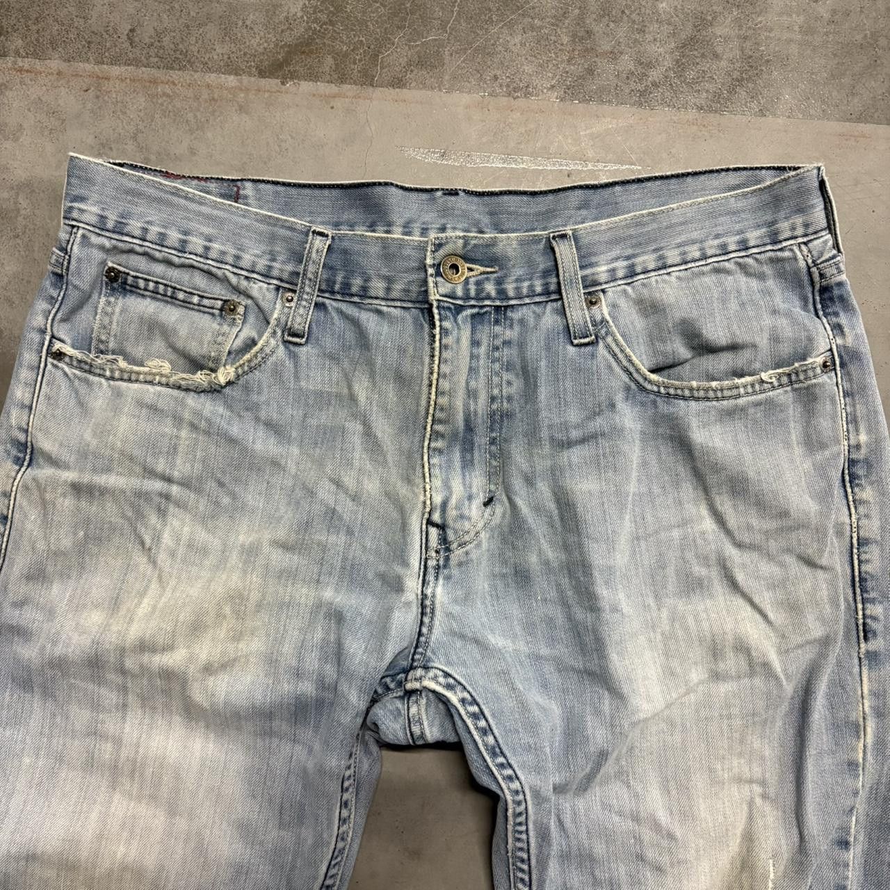 Vintage Crazy Vintage Y2K/2000s Baggy Wideleg Ripped Light Wash Distressed Denim Jeans! Size US 36 / EU 52 - 4 Thumbnail
