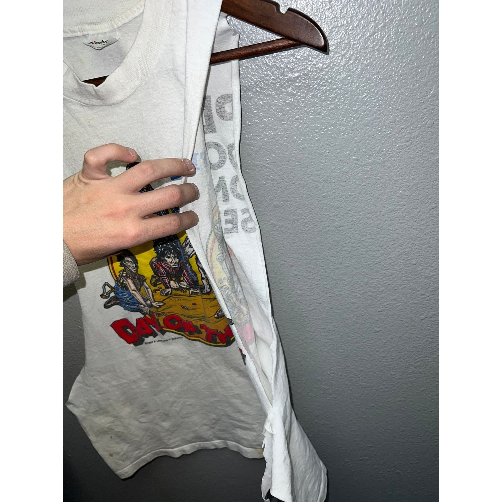 Vintage Vintage Rolling Stones Tank Shirt Living Colour Chopped XL Size US XL / EU 56 / 4 - 10 Thumbnail