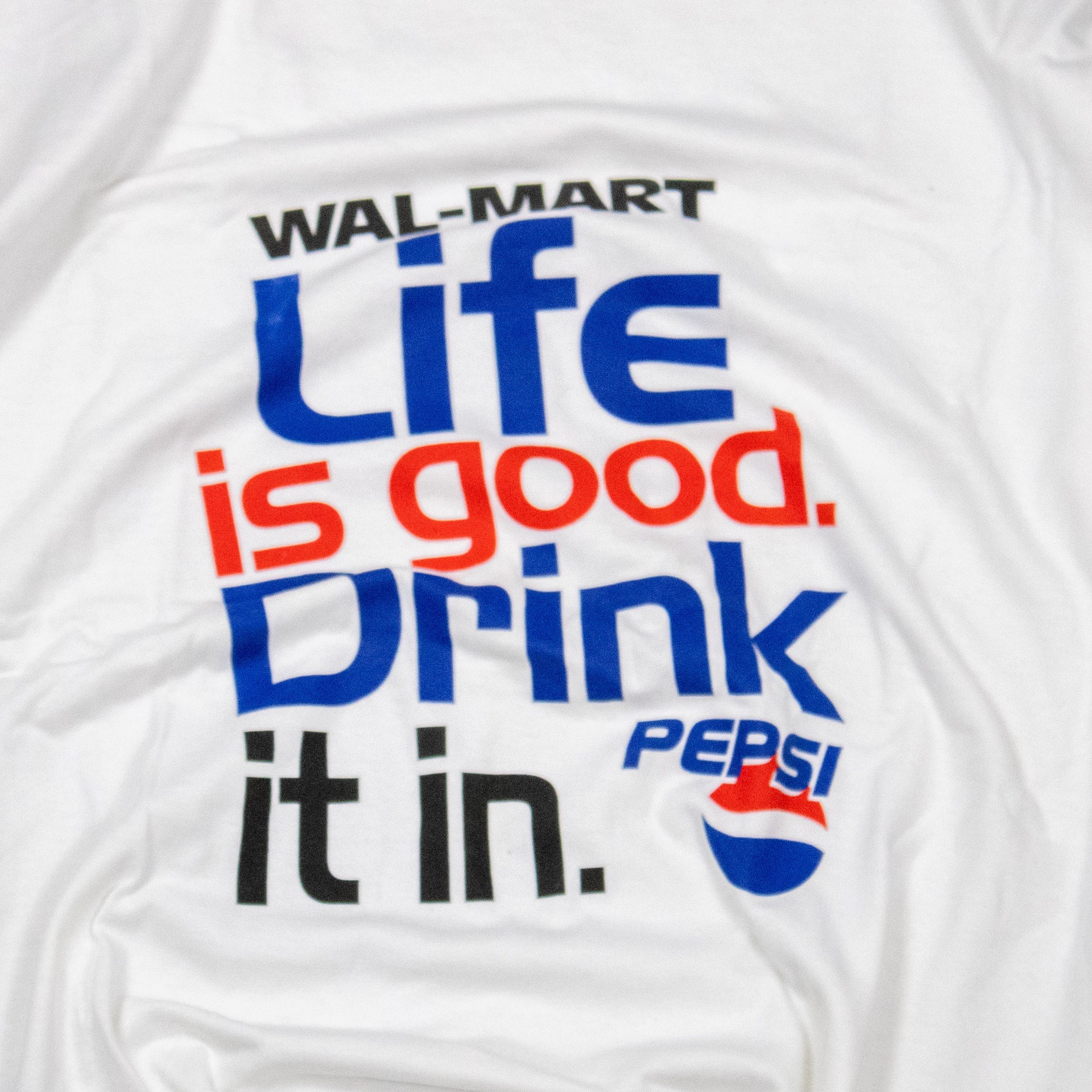 Fruit Of The Loom × Pepsi × Vintage Vintage 1990s Walmart Life Is Good White Single Stitch Tee Size US L / EU 52-54 / 3 - 4 Thumbnail