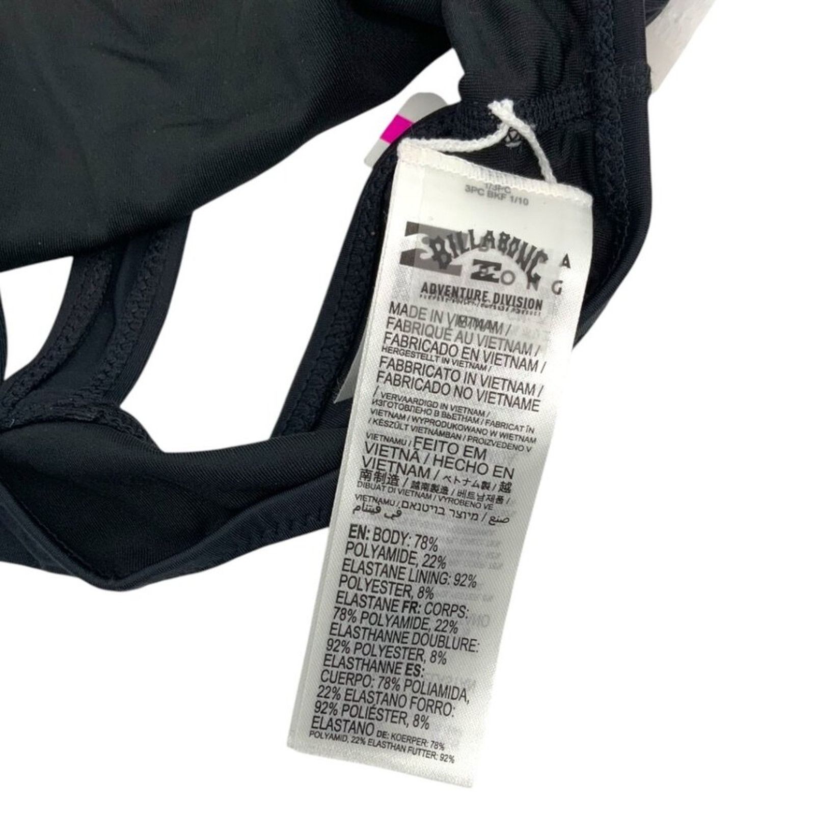 Billabong Billabong High Neck Bikini Top Black Medium NWOT $79 MSRP Size M / US 6-8 / IT 42-44 - 4 Thumbnail