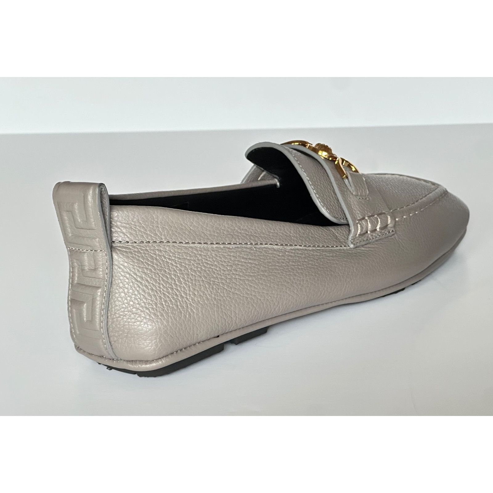 Versace Versace Gold Medusa Gray Leather Driver Shoes 8 US 1017072 Size US 8 / EU 41 - 2 Thumbnail
