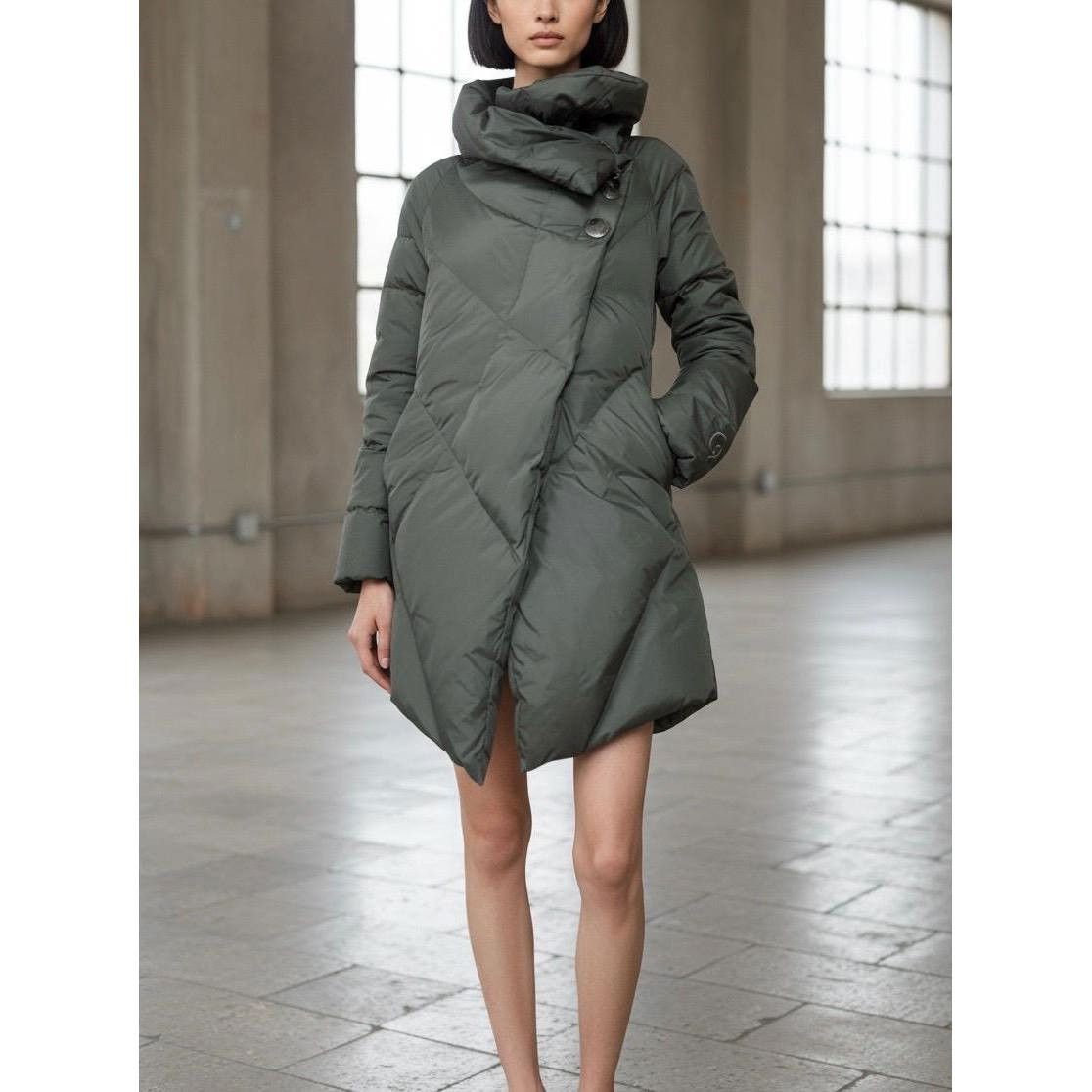 Cop Copine The Cop Copine Asymmetrical Puffer Jacket Size ONE SIZE - 2 Thumbnail