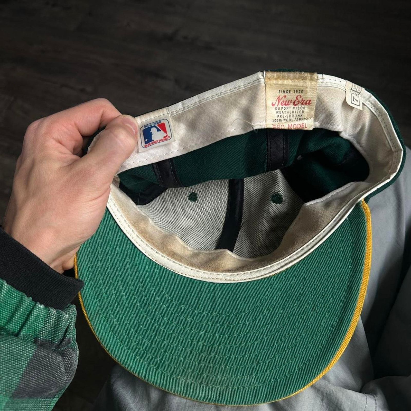 MLB × New Era × Vintage Vintage 70s Wool New Era Oakland A’s Baseball Fitted Cap Hat Size ONE SIZE - 7 Thumbnail