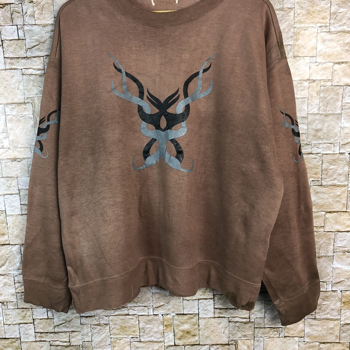 Japanese Brand × Vintage Japanese Brand art vintage Brown Sweatshirt #A711 Size US L / EU 52-54 / 3 - 3 Thumbnail