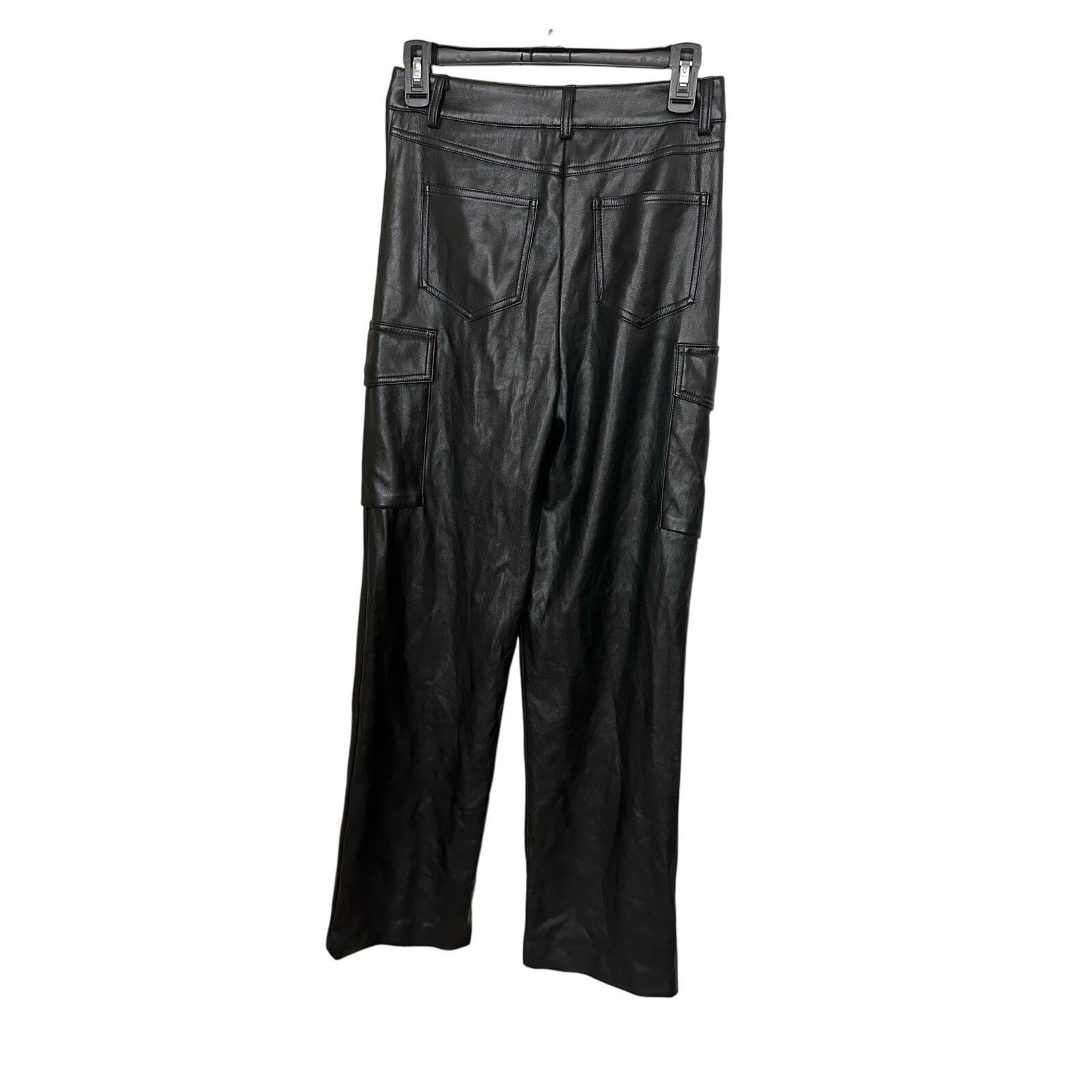 Generation Love Generation Love Nate Vegan Leather Cargo Pants Black size XS Size 25" / US 0 / IT 36 - 4 Thumbnail