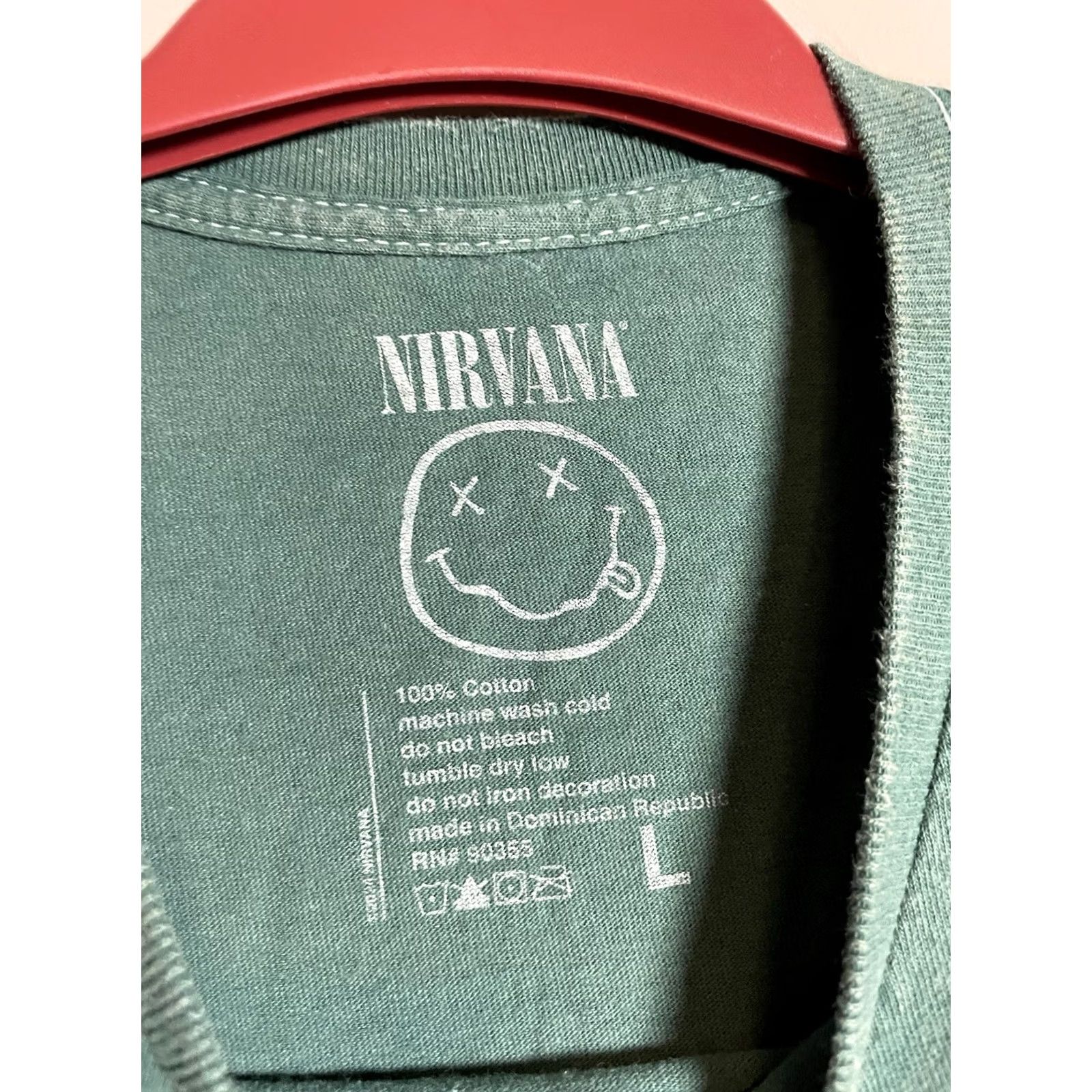 Vintage VINTAGE Nirvana T-Shirt Band Green Mens L Angel Cobain In Utero Grunge Shirt Size US L / EU 52-54 / 3 - 4 Thumbnail