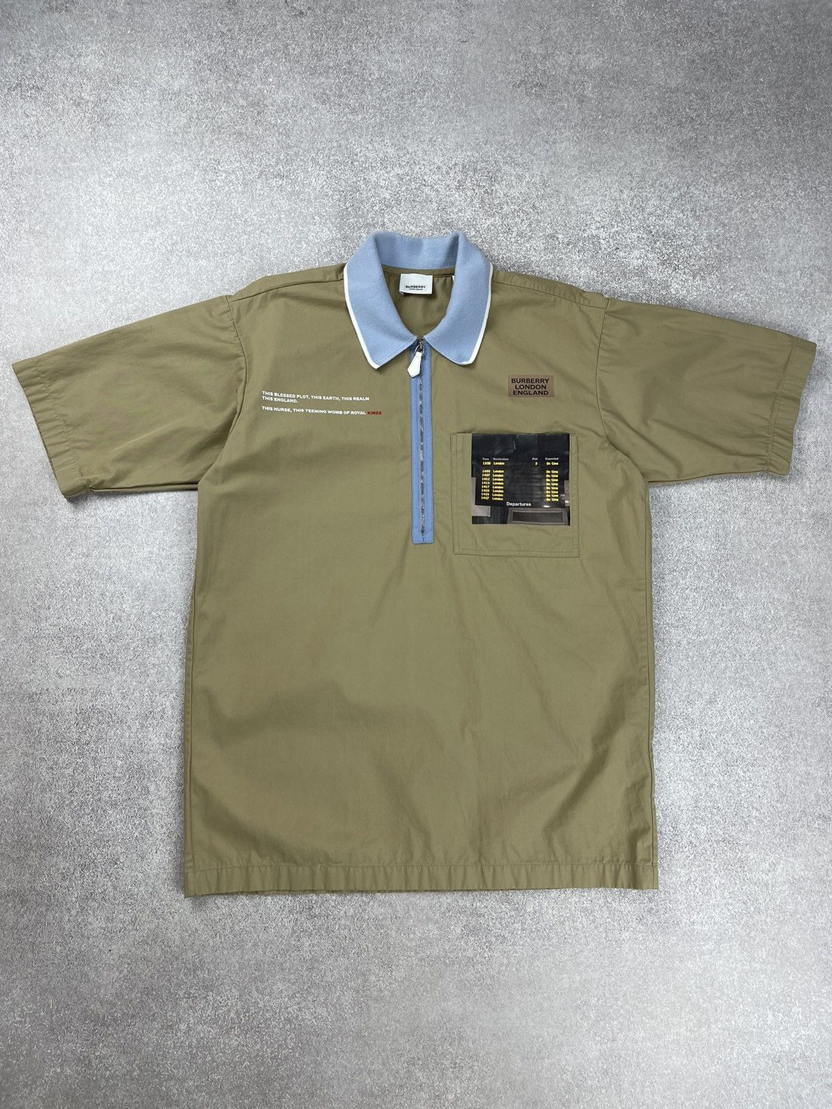 Burberry Burberry Short Sleeve Montage Print Cotton Shirt Size US XS / EU 42 / 0 - 4 Thumbnail