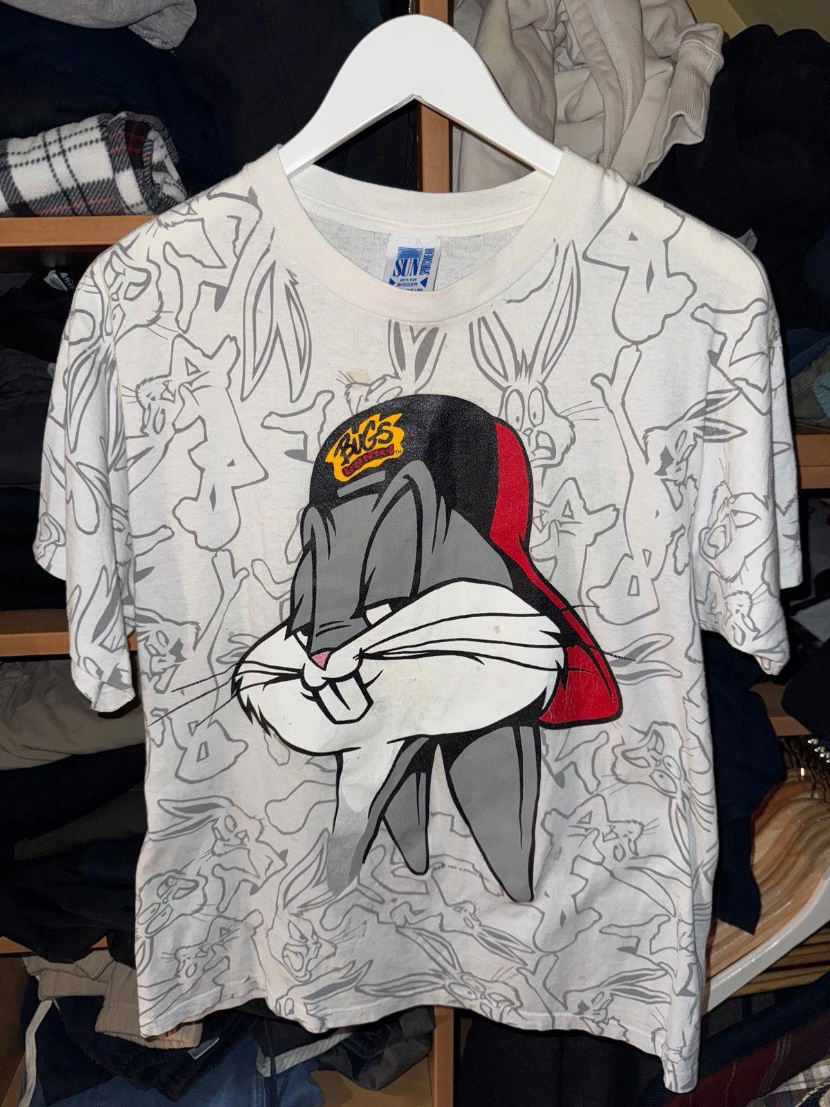Designer VTG 90s Looney Tunes Bugs Bunny Tee Rare Sun Sportswear Sz M Size US M / EU 48-50 / 2 - 2 Thumbnail