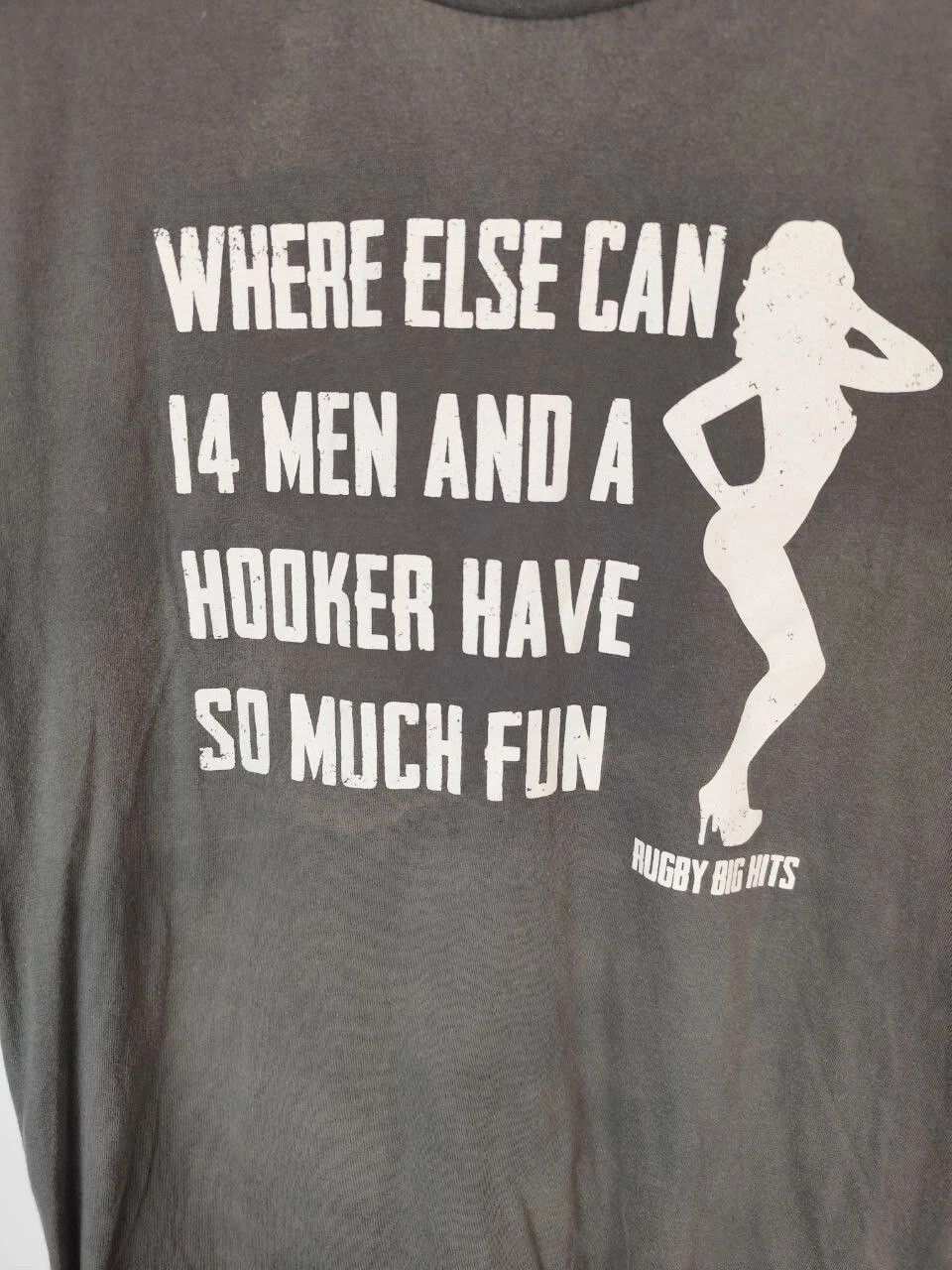 Other Vintage Rare Rugby Big Hits A Hooker T-Shirt size L Size US L / EU 52-54 / 3 - 2 Thumbnail