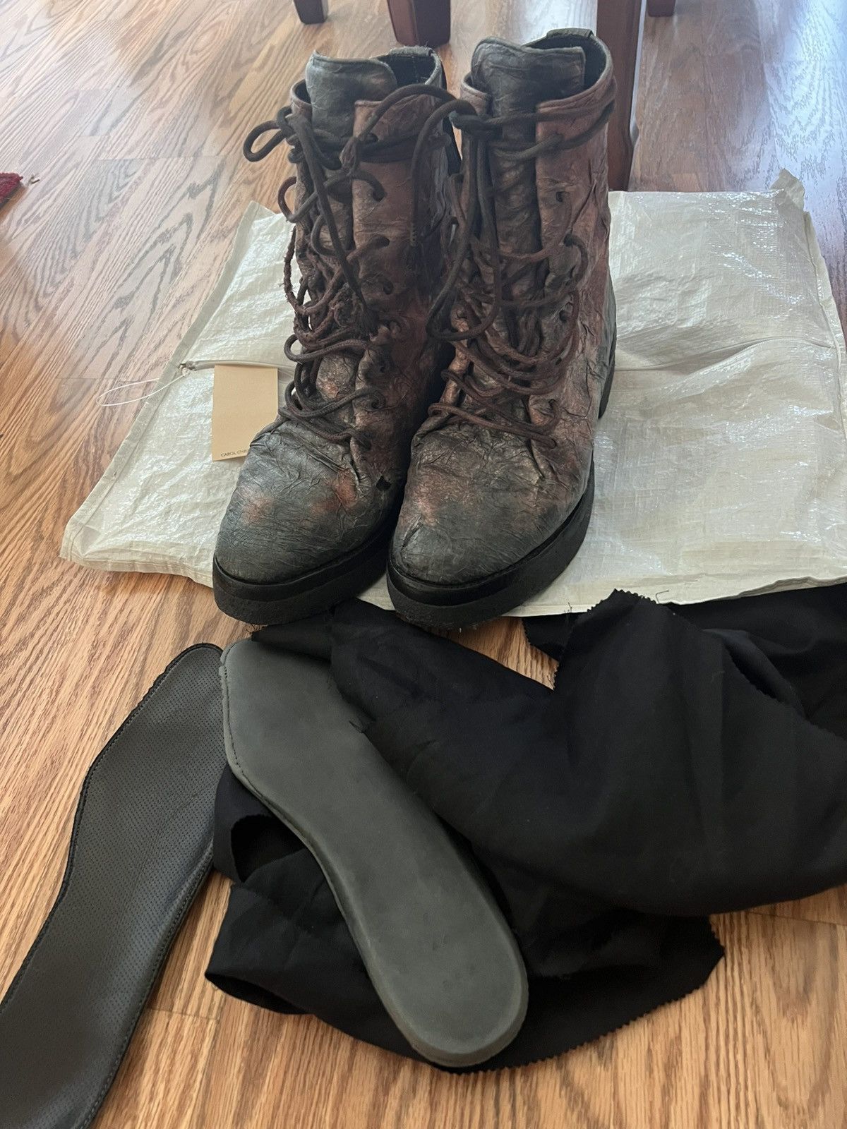 Carol Christian Poell Ccp paper dart combat boots Size US 10 / EU 43 - 8 Thumbnail