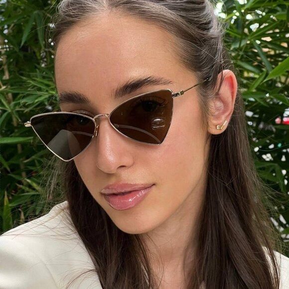 Saint Laurent Paris 🕶️ New Saint Laurent SL303 JERRY 011 Sunglasses - Gold Size ONE SIZE - 1 Thumbnail