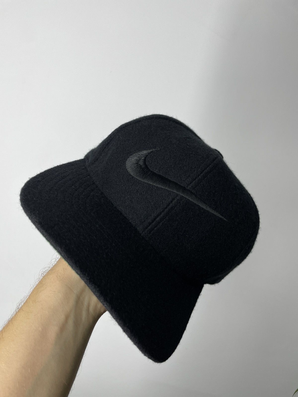 Nike Vintage 90s Big Embroidered Swoosh Wool Hat Rare Cap Size ONE SIZE - 1 Thumbnail