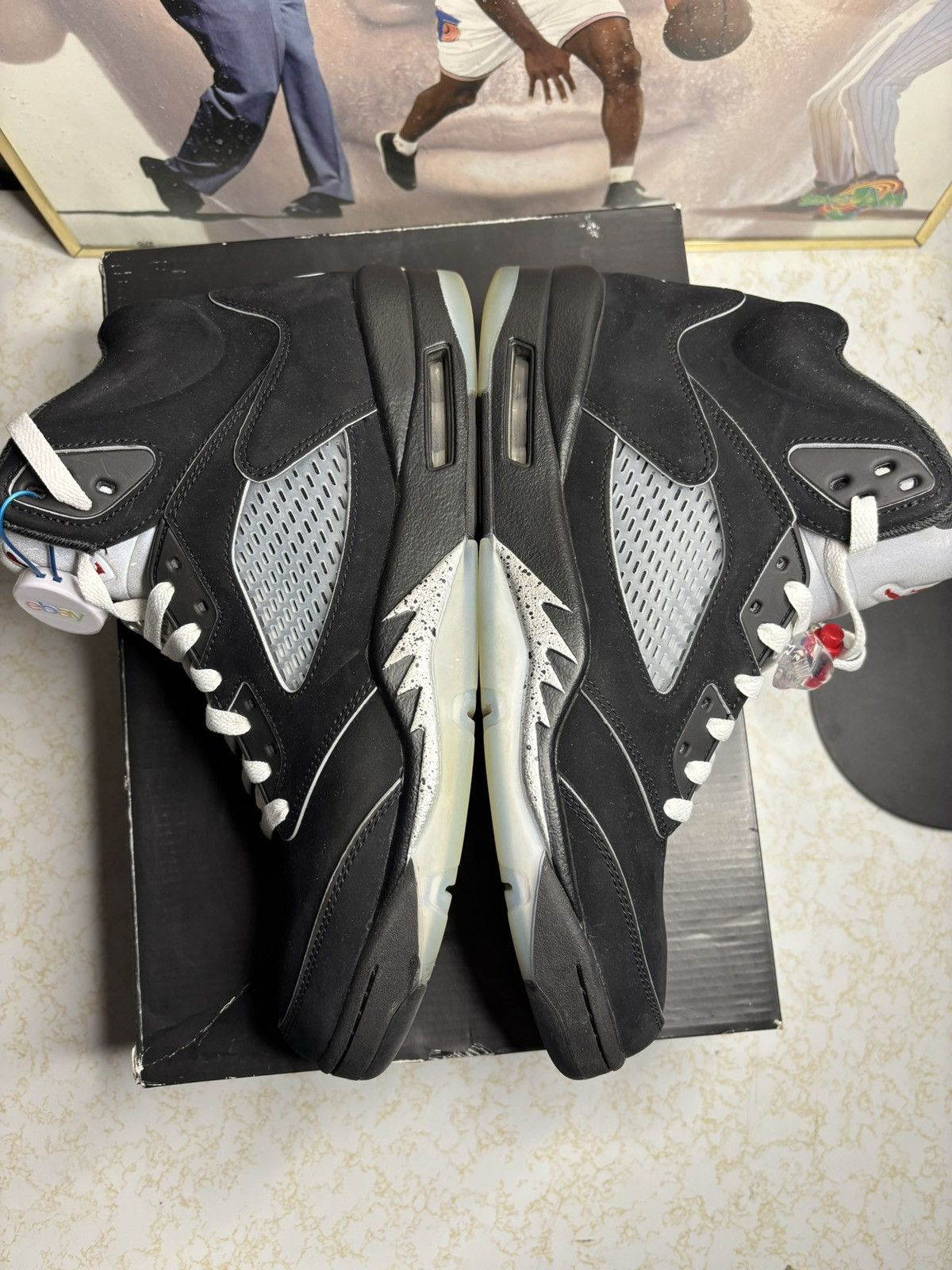 Jordan Brand Jordan Retro 5 “Black Metallic reimagine” Size US 11.5 / EU 44-45 - 4 Thumbnail