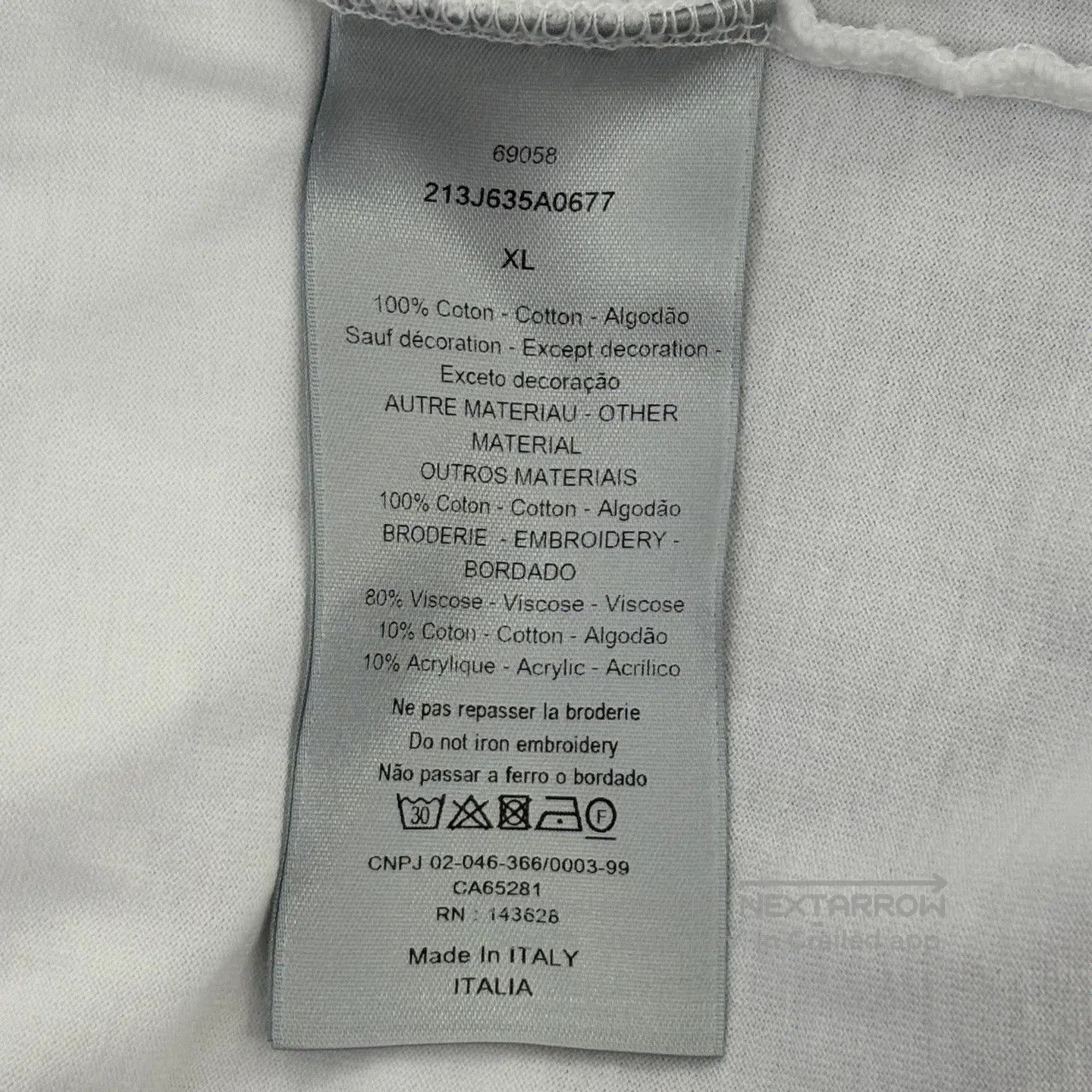 Dior Dior Black and white patchwork embroidery letter slogan lo Size US XL / EU 56 / 4 - 4 Thumbnail