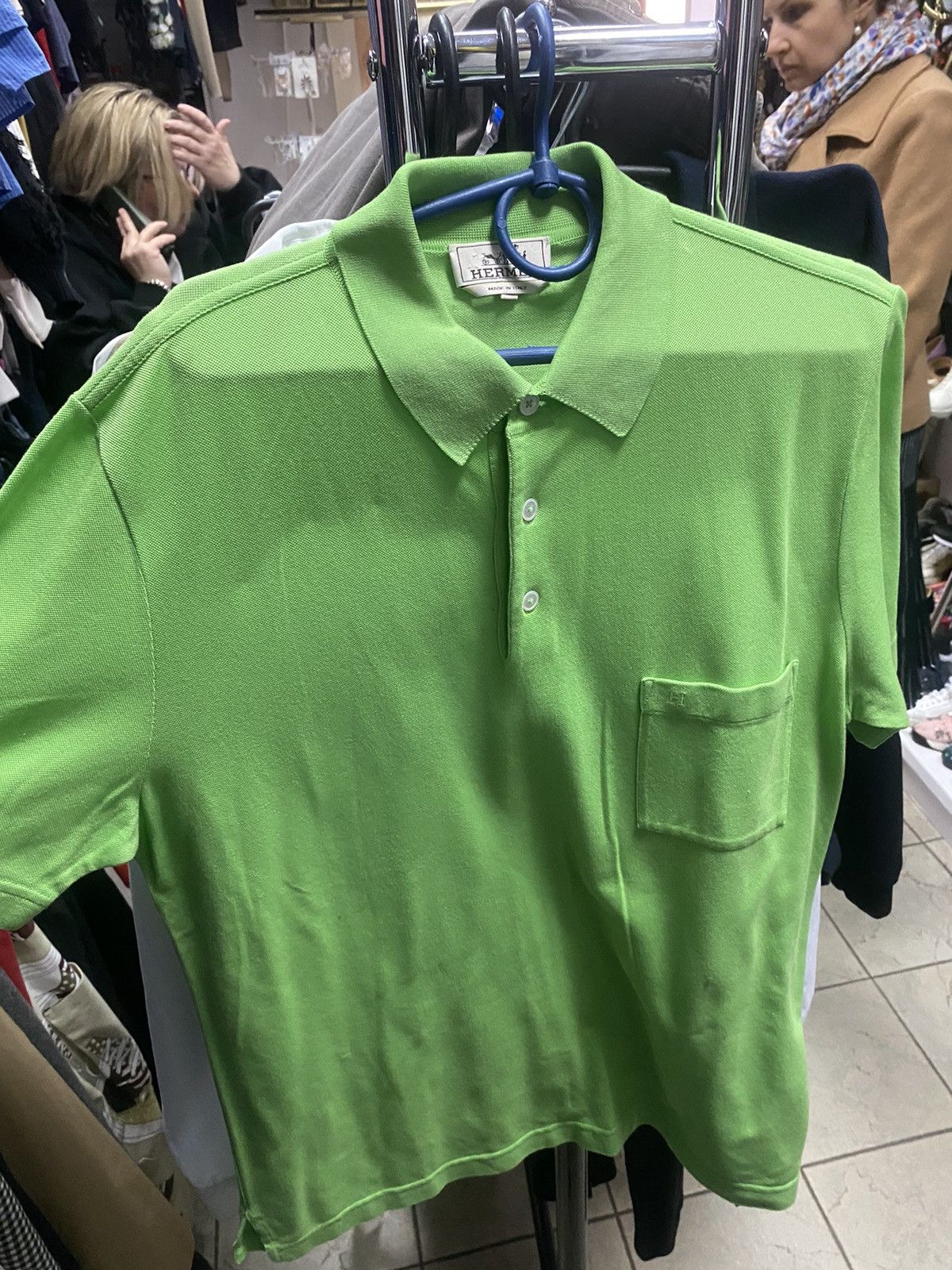 image of Hermes Green Polo Shirt, Men's (Size XL)
