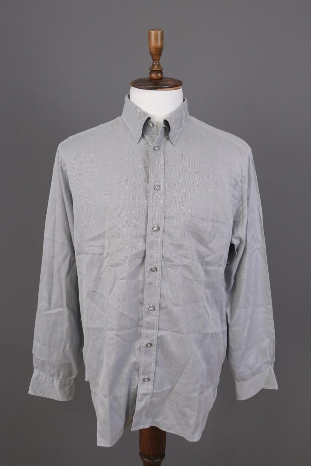 Giorgio Armani Giorgio Armani Le Collezioni Gray Shirt Size 43 / 17 Size US M / EU 48-50 / 2 - 1 Thumbnail
