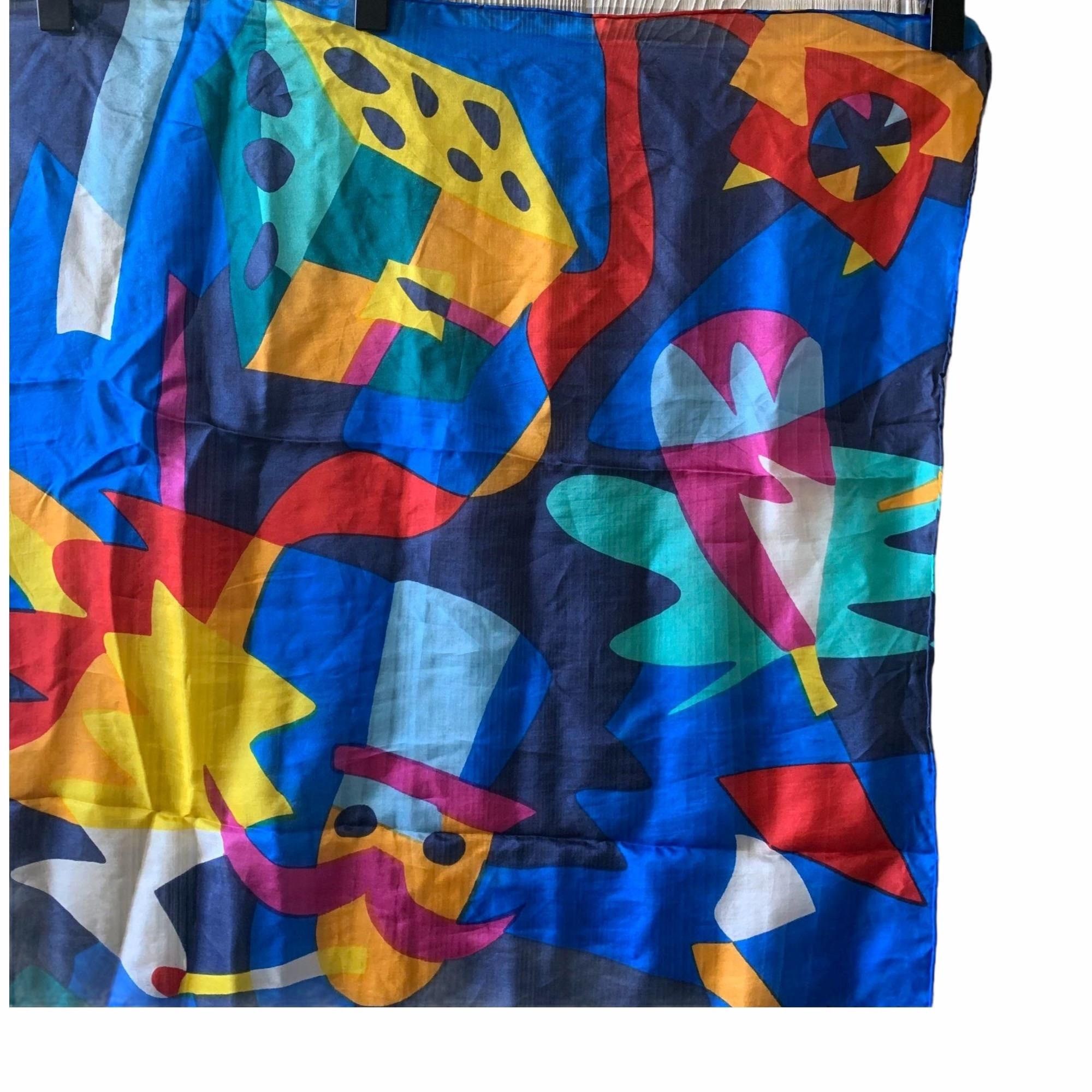 Vintage Vintage Ashley Brooke MCM Novelty Psychedelic Hand Rolled Si Size ONE SIZE - 8 Thumbnail
