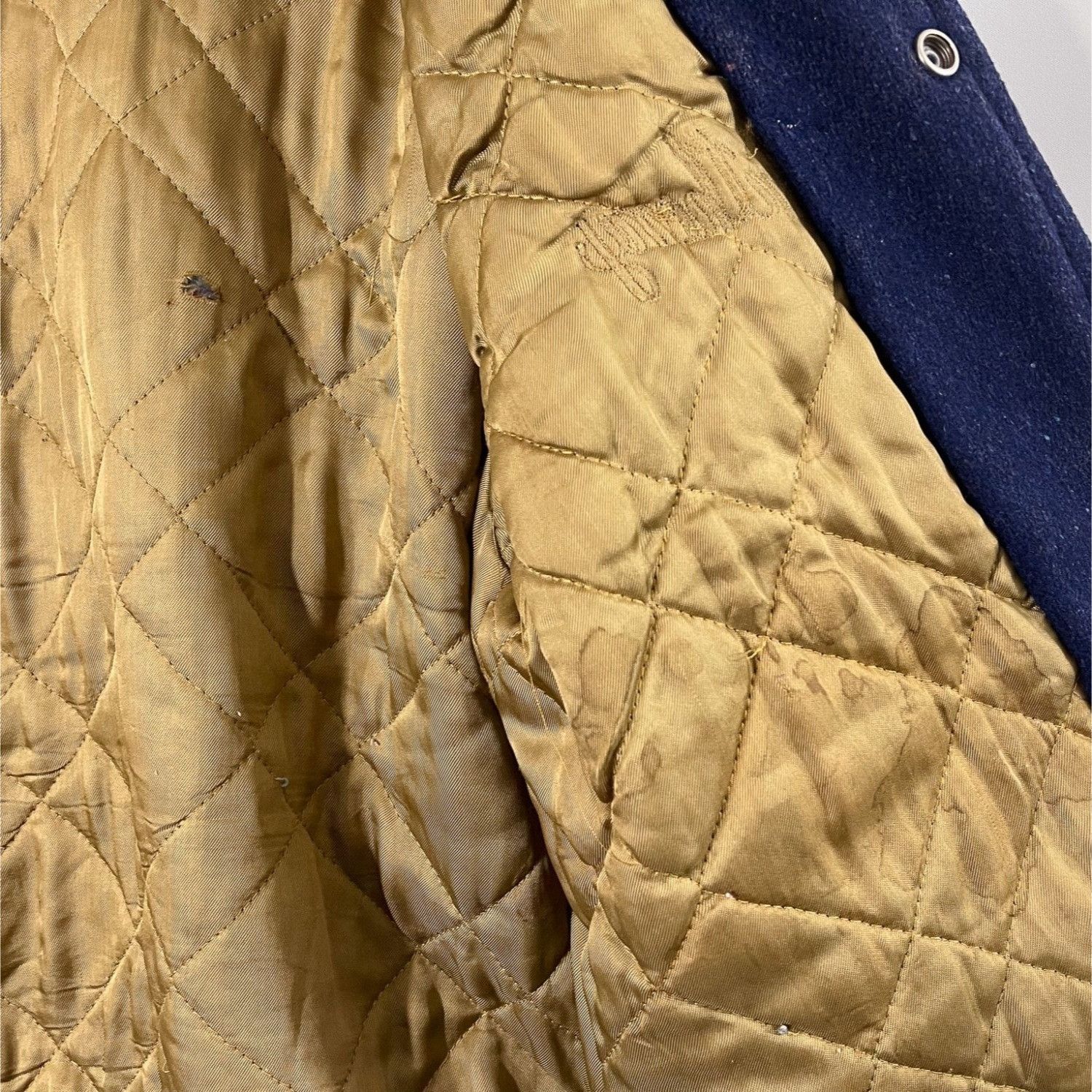 Vintage 1950s 1960s Leather Sleeve Collared Varsity Jacket Size US S / EU 44-46 / 1 - 7 Thumbnail