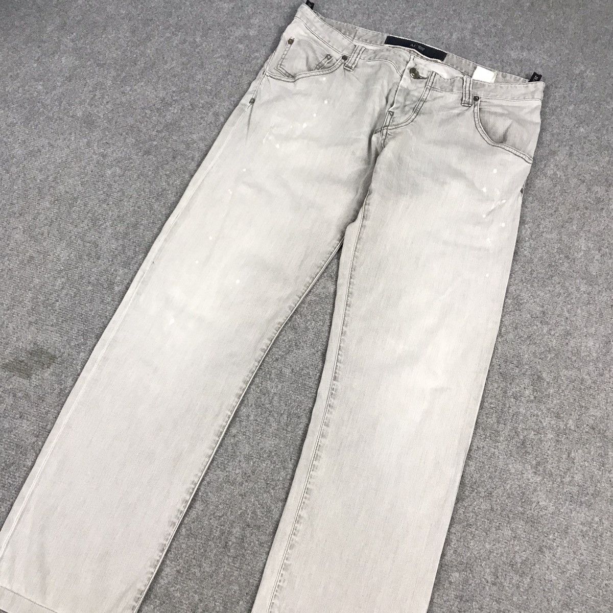 Armani × Emporio Armani × Japanese Brand ARMANI JEANS LIGHT WASH FADED DENIM PANTS Size US 34 / EU 50 - 4 Thumbnail